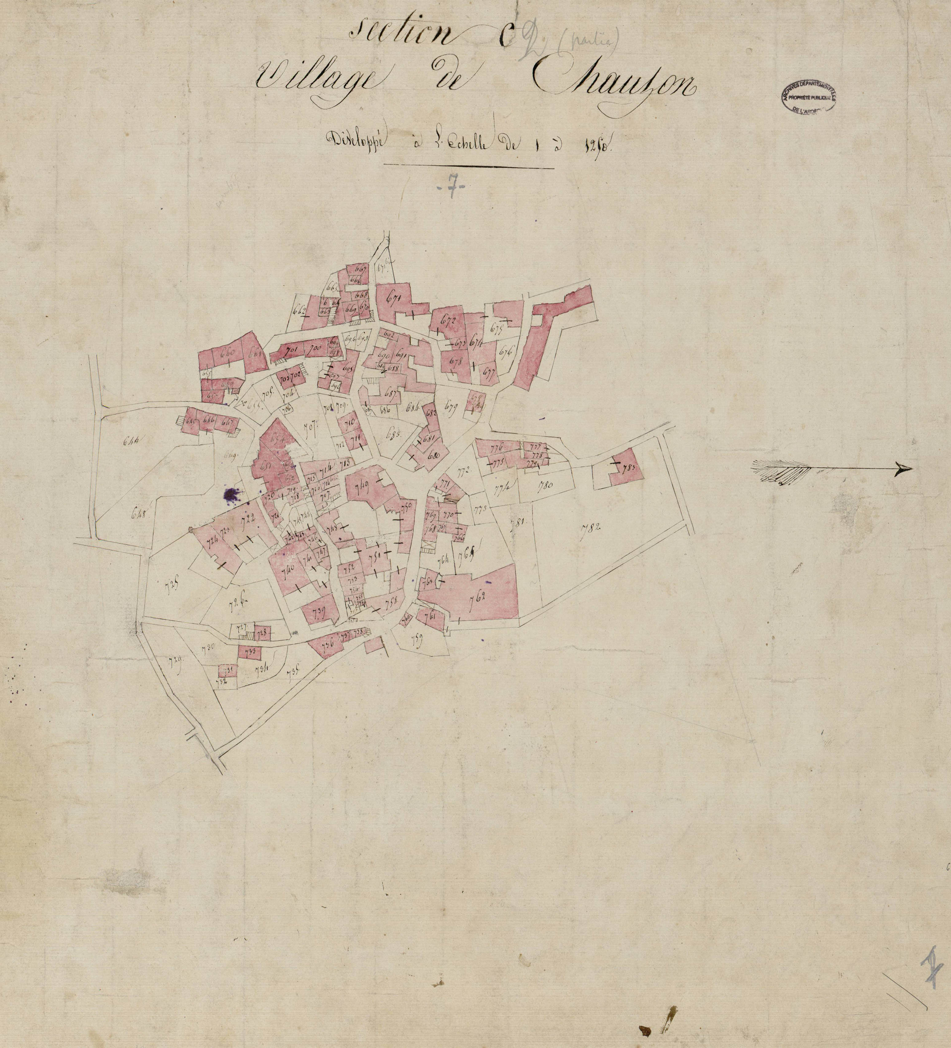 Chauzon - Section C - Feuillet 2