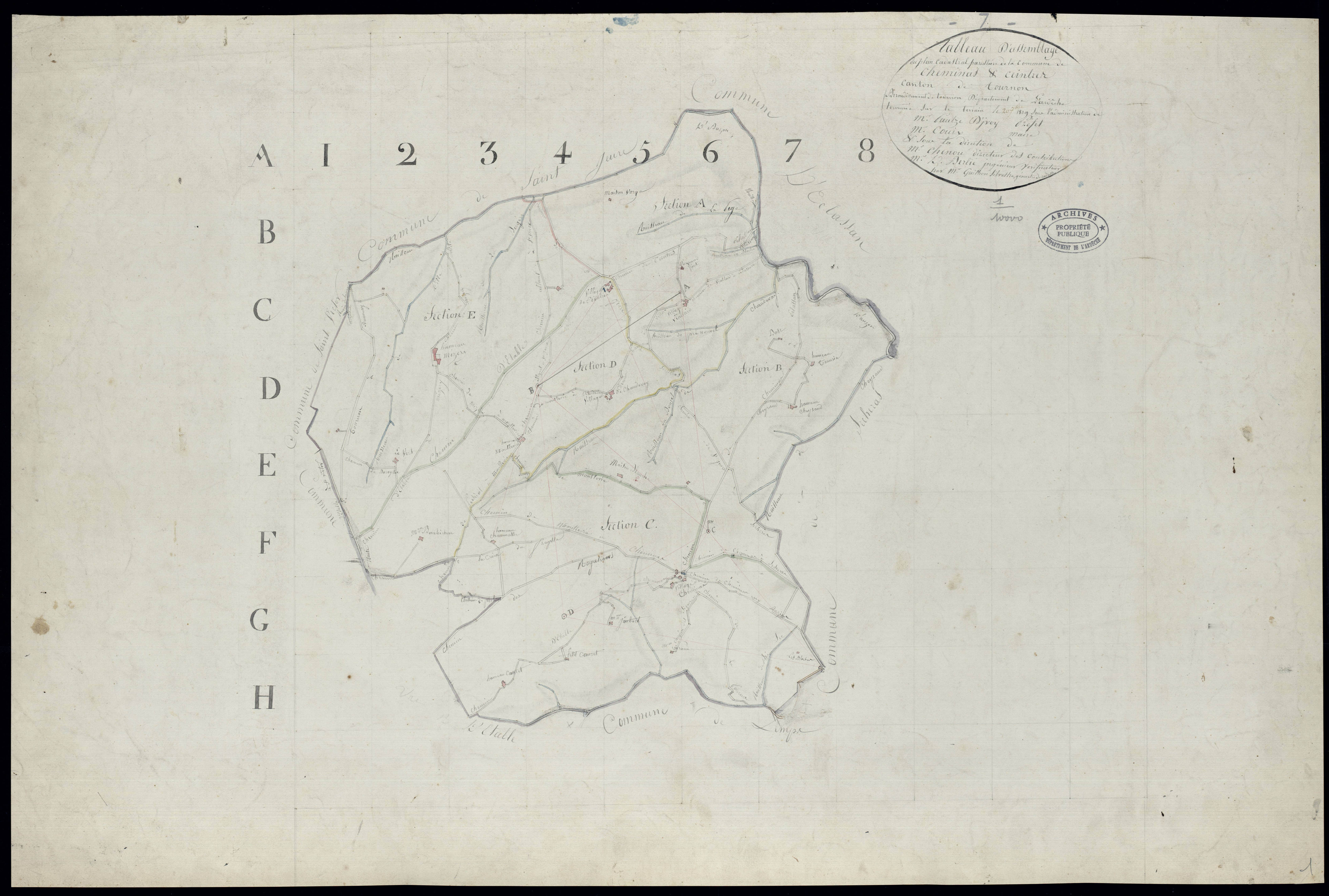 Cheminas - Tableau d'assemblage
