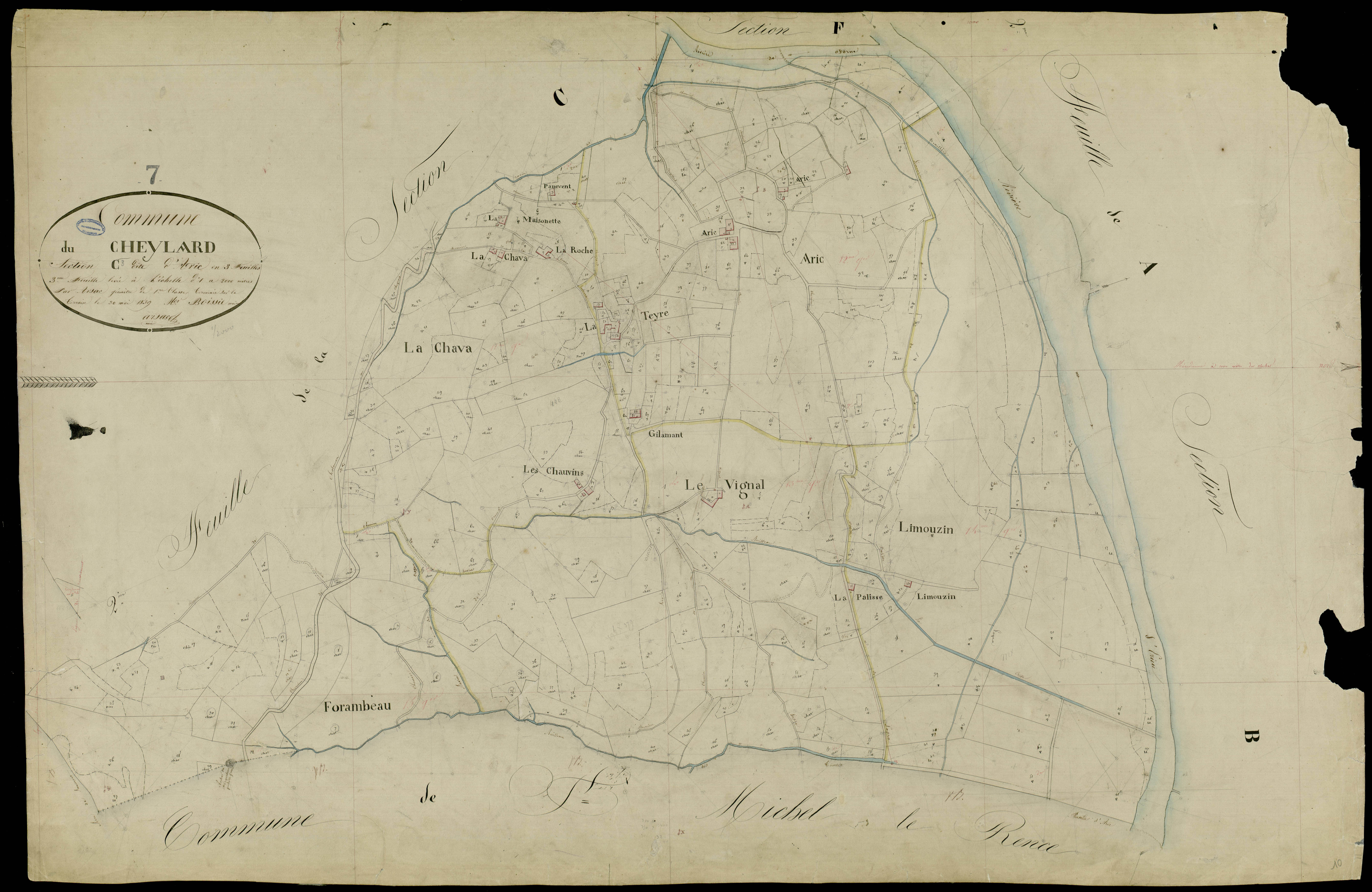 Le Cheylard - Section C - Feuillet 3