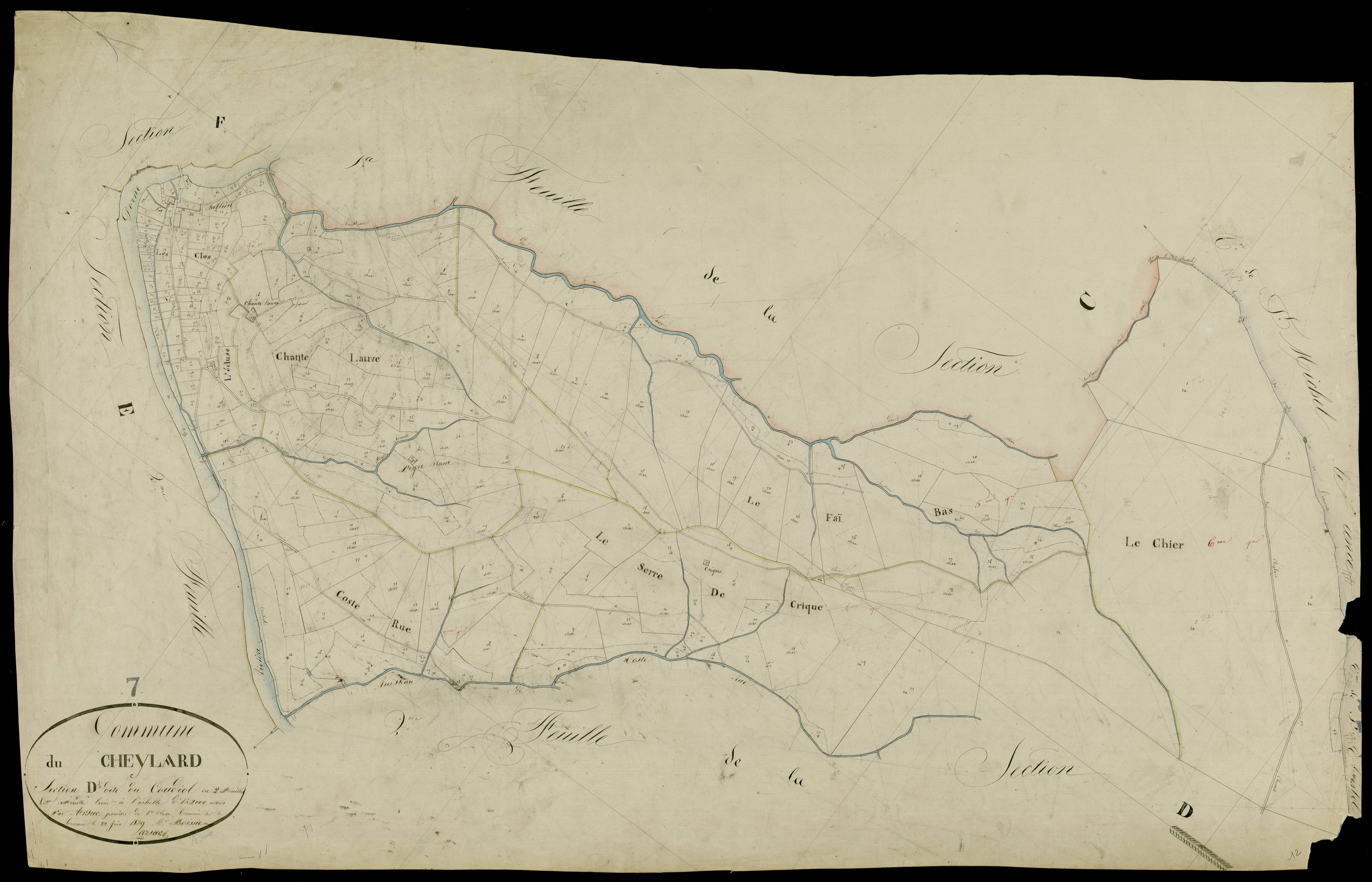 Le Cheylard - Section D - Feuillet 1