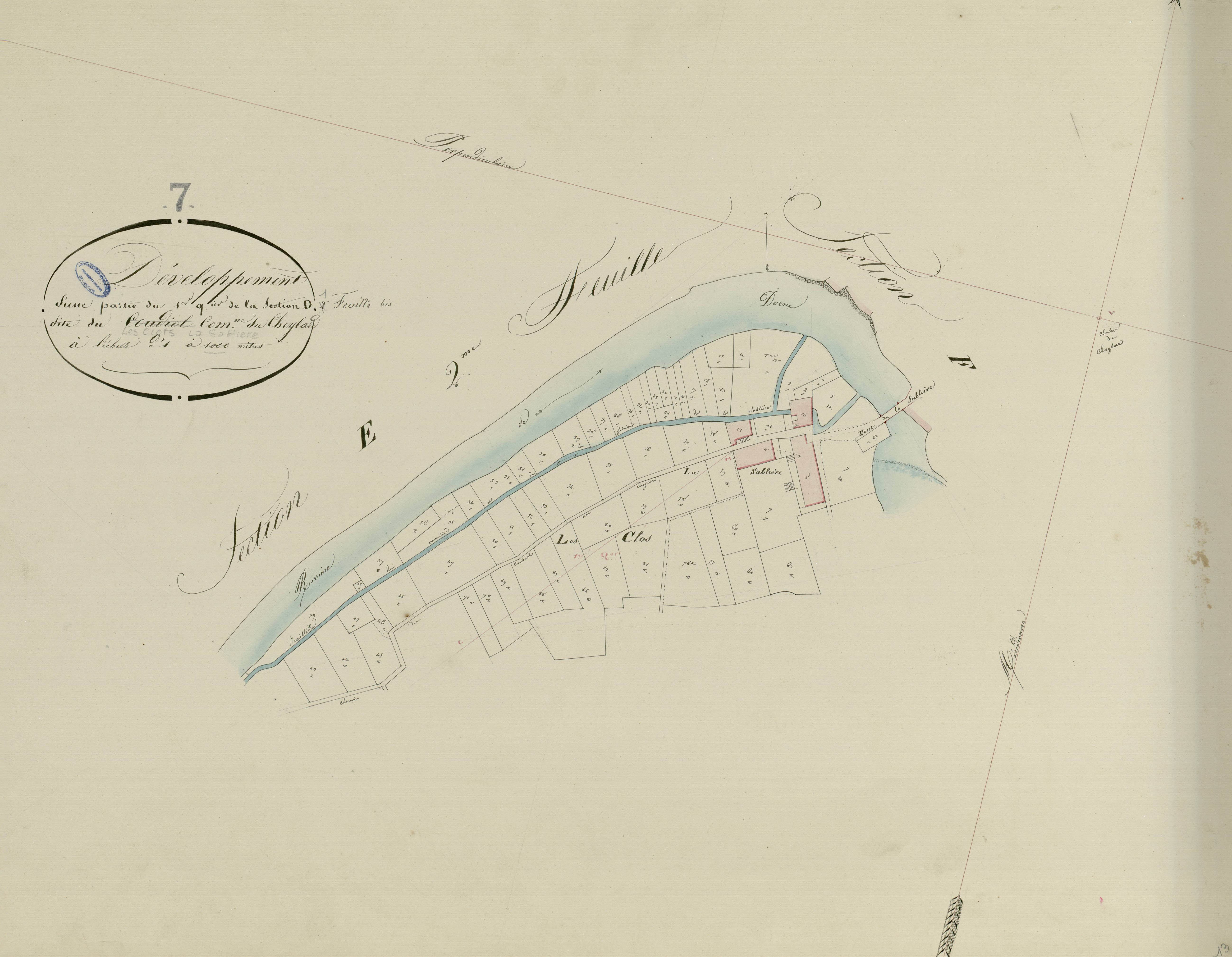 Le Cheylard - Section D - Feuillet 1