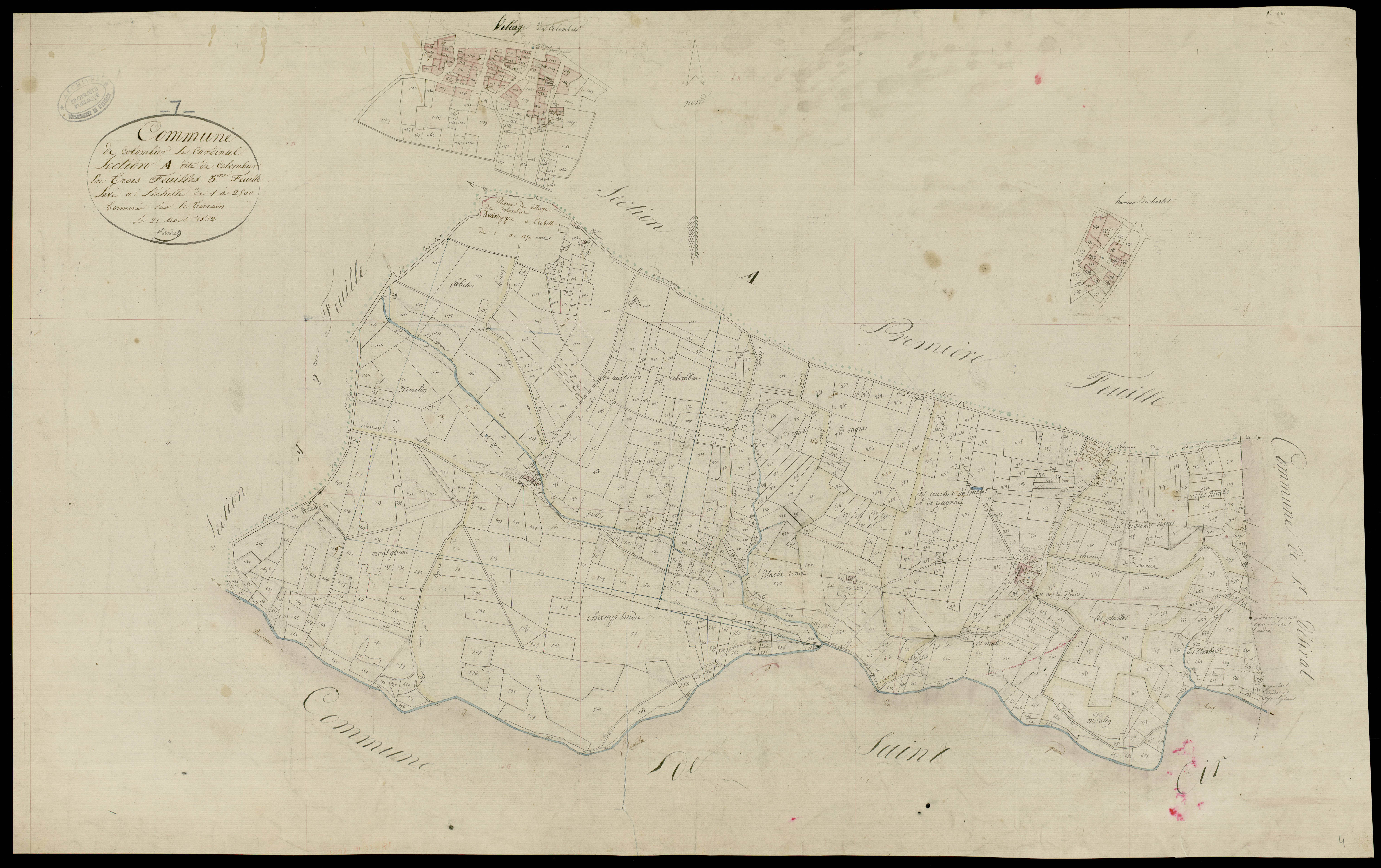 Colombier-le-Cardinal - Section A - Feuillet 3