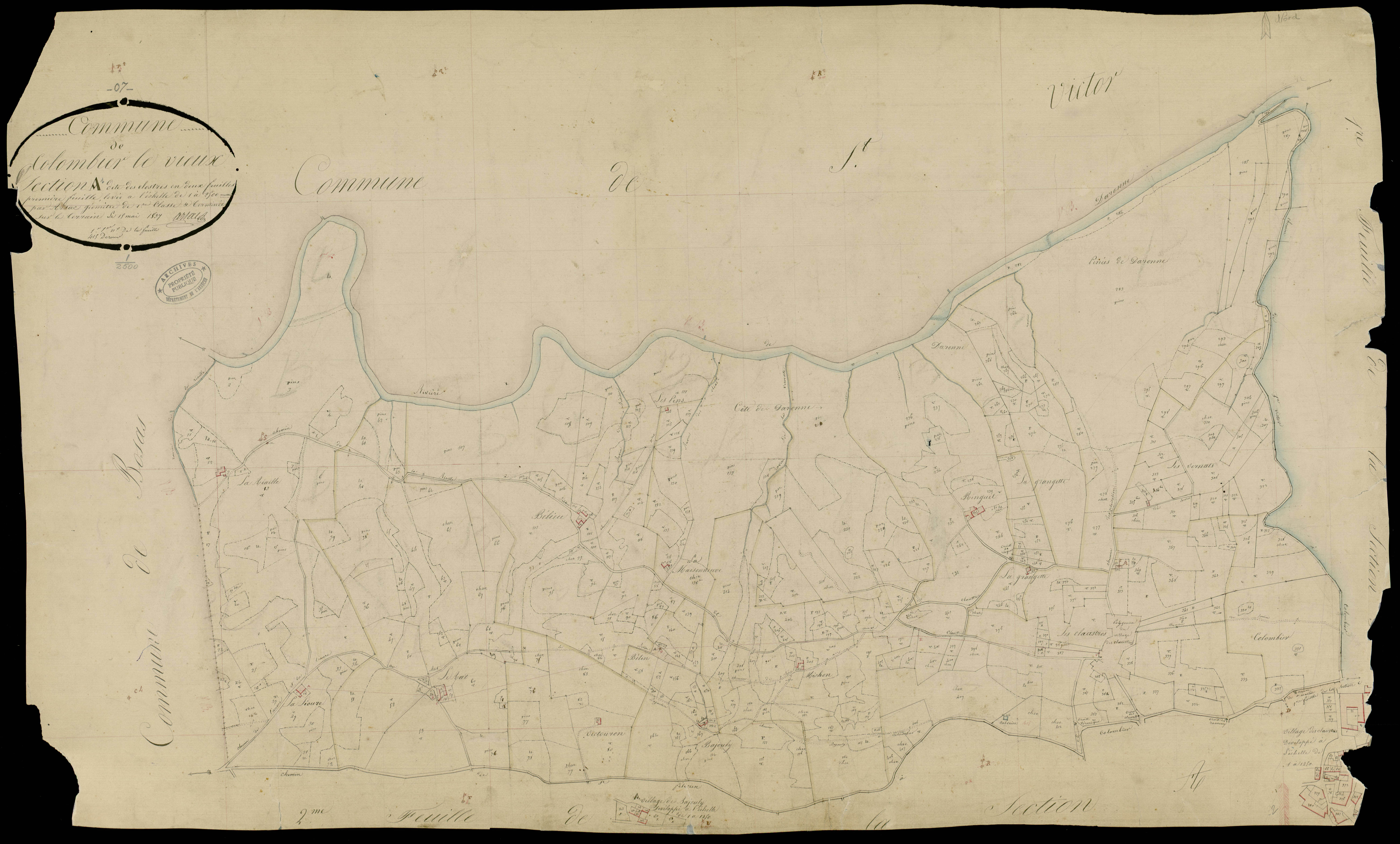 Colombier-le-Vieux - Section A - Feuillet 1