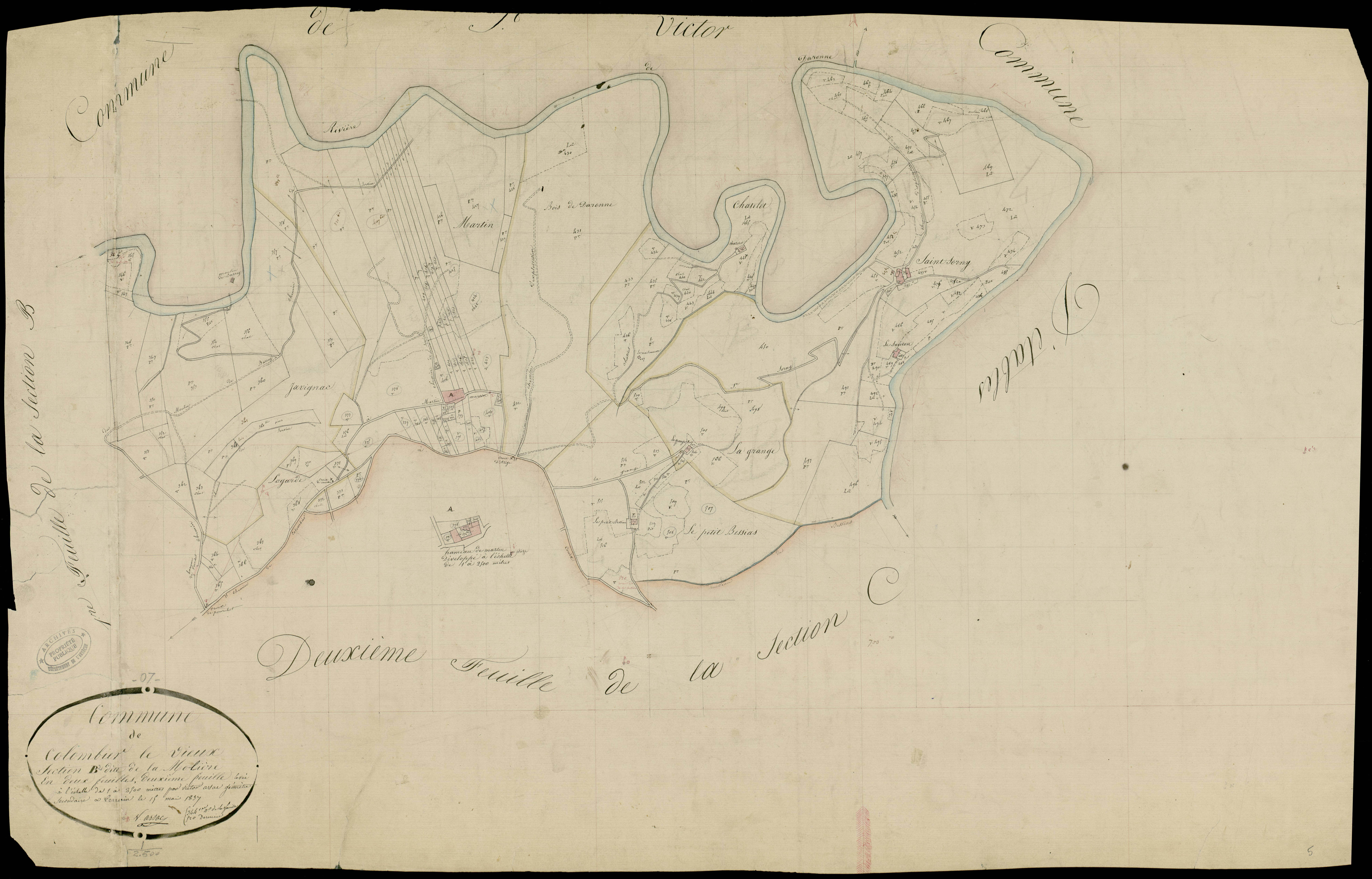 Colombier-le-Vieux - Section B - Feuillet 2