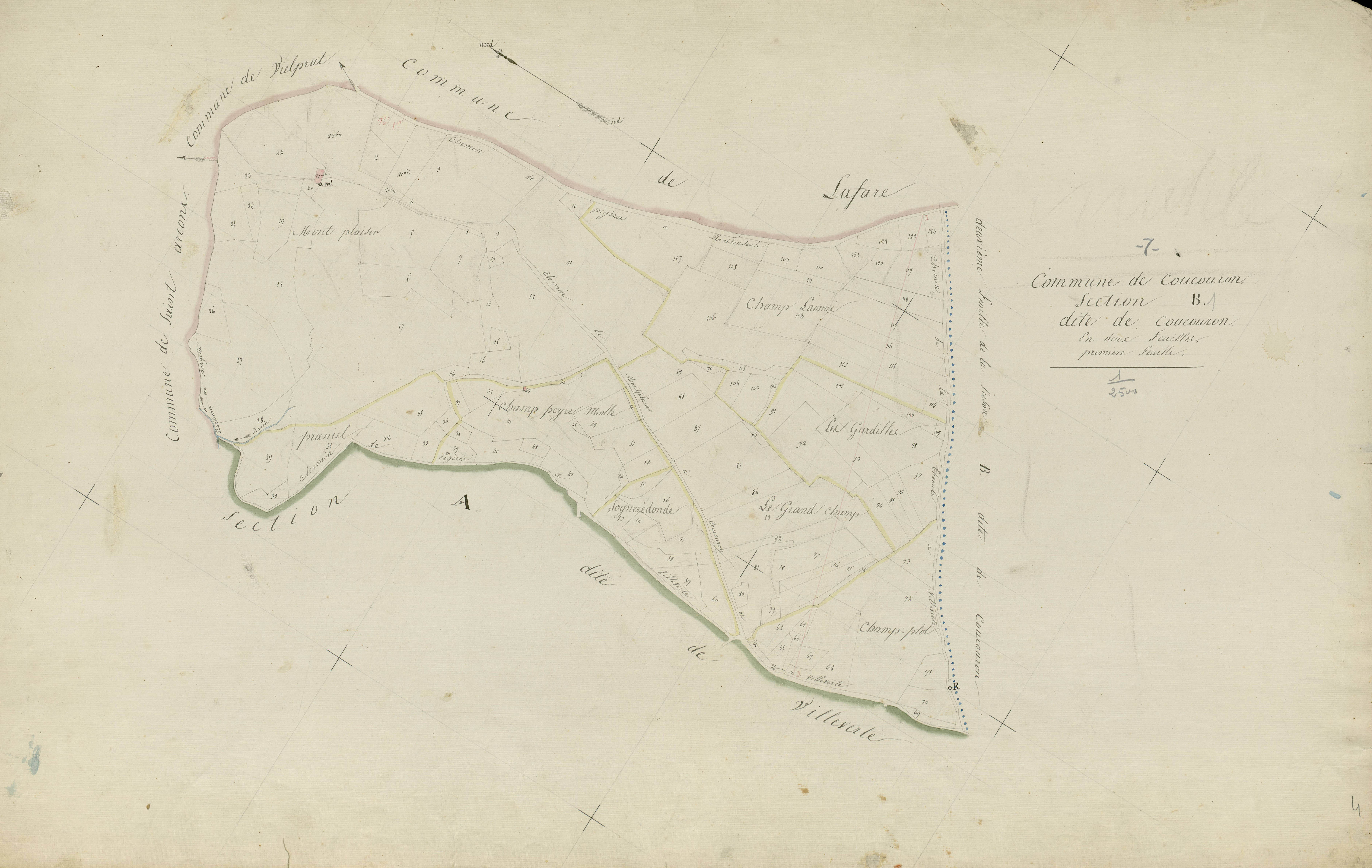 Coucouron - Section B - Feuillet 1