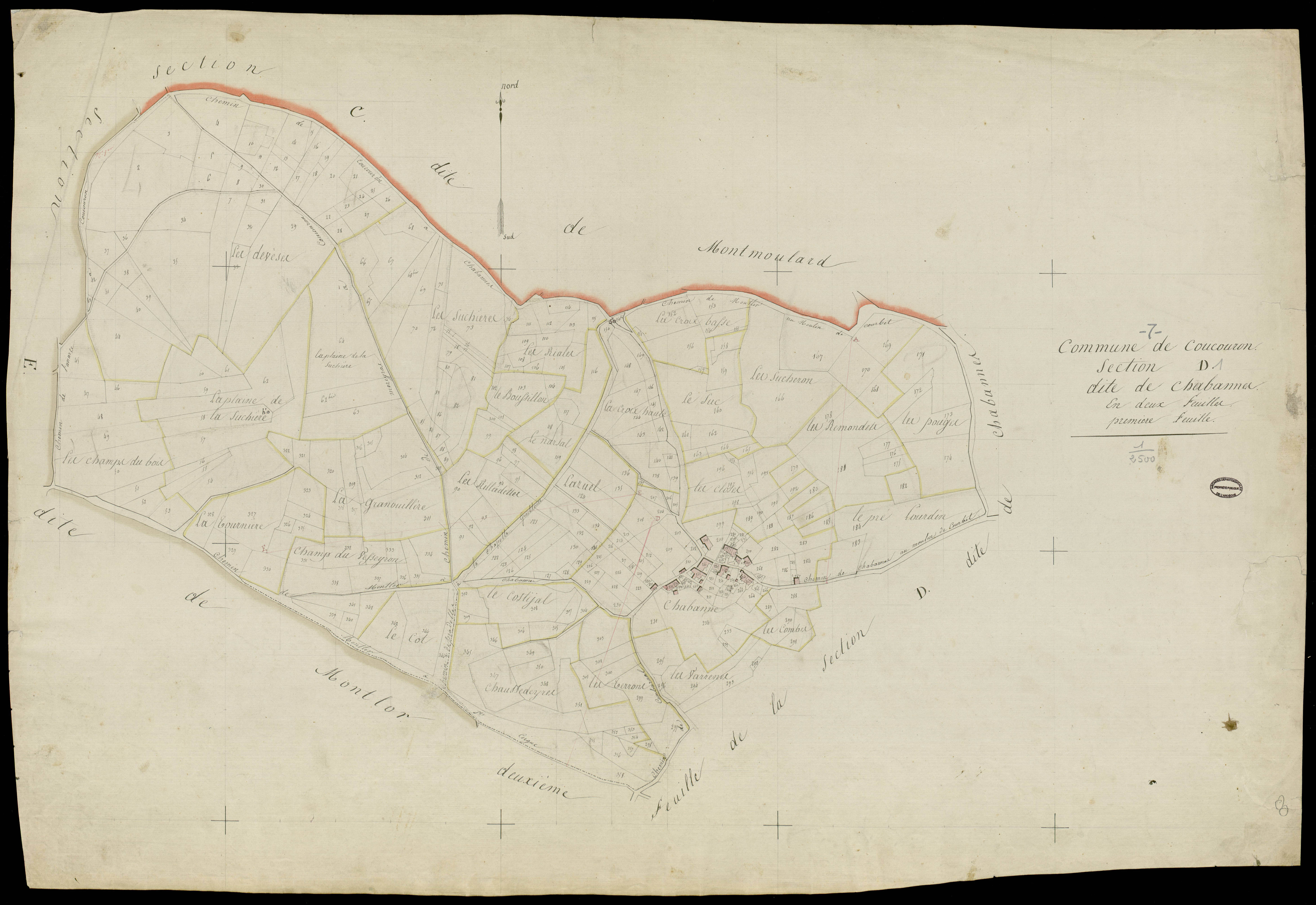 Coucouron - Section D - Feuillet 1