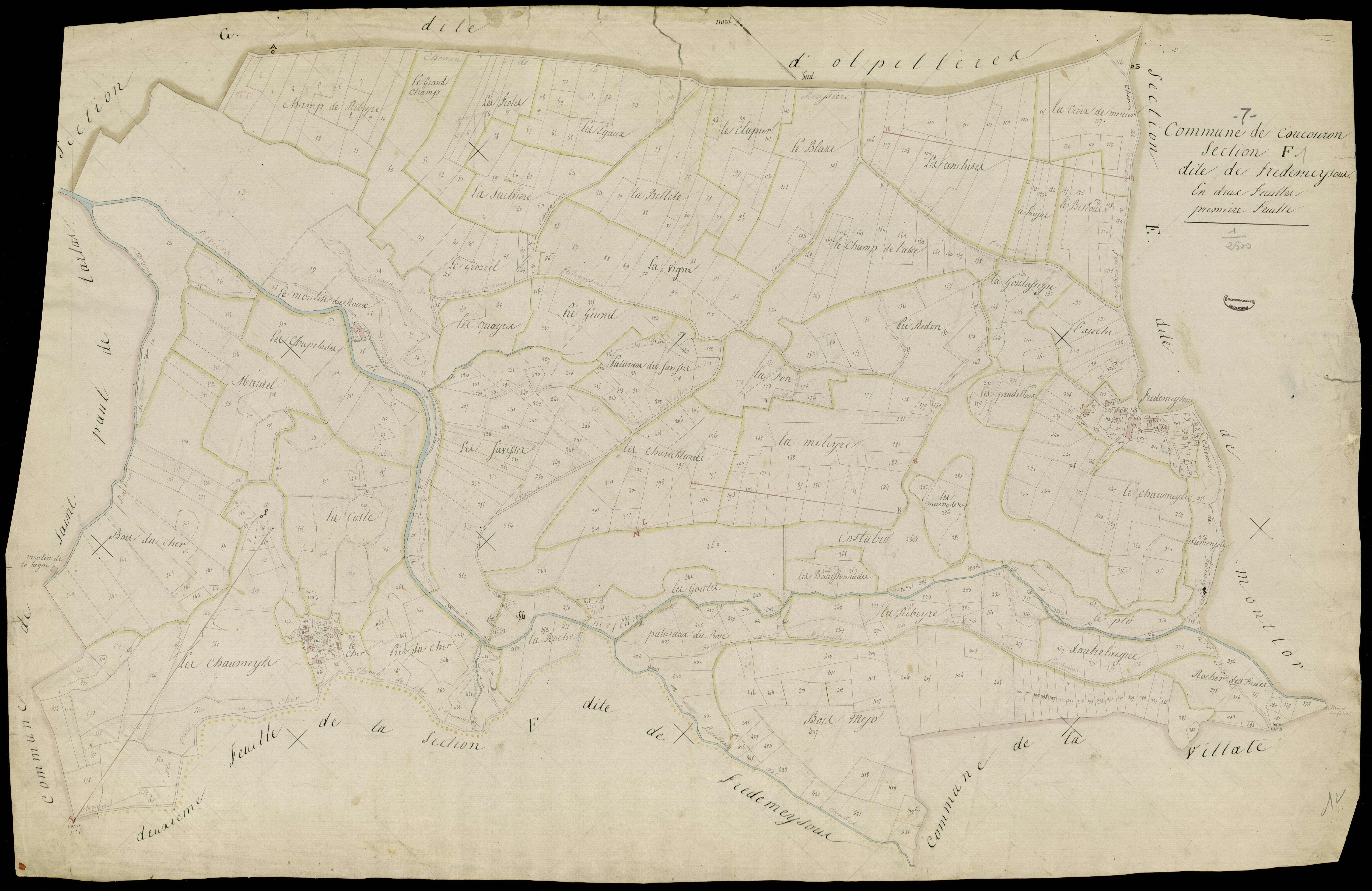 Coucouron - Section F - Feuillet 1