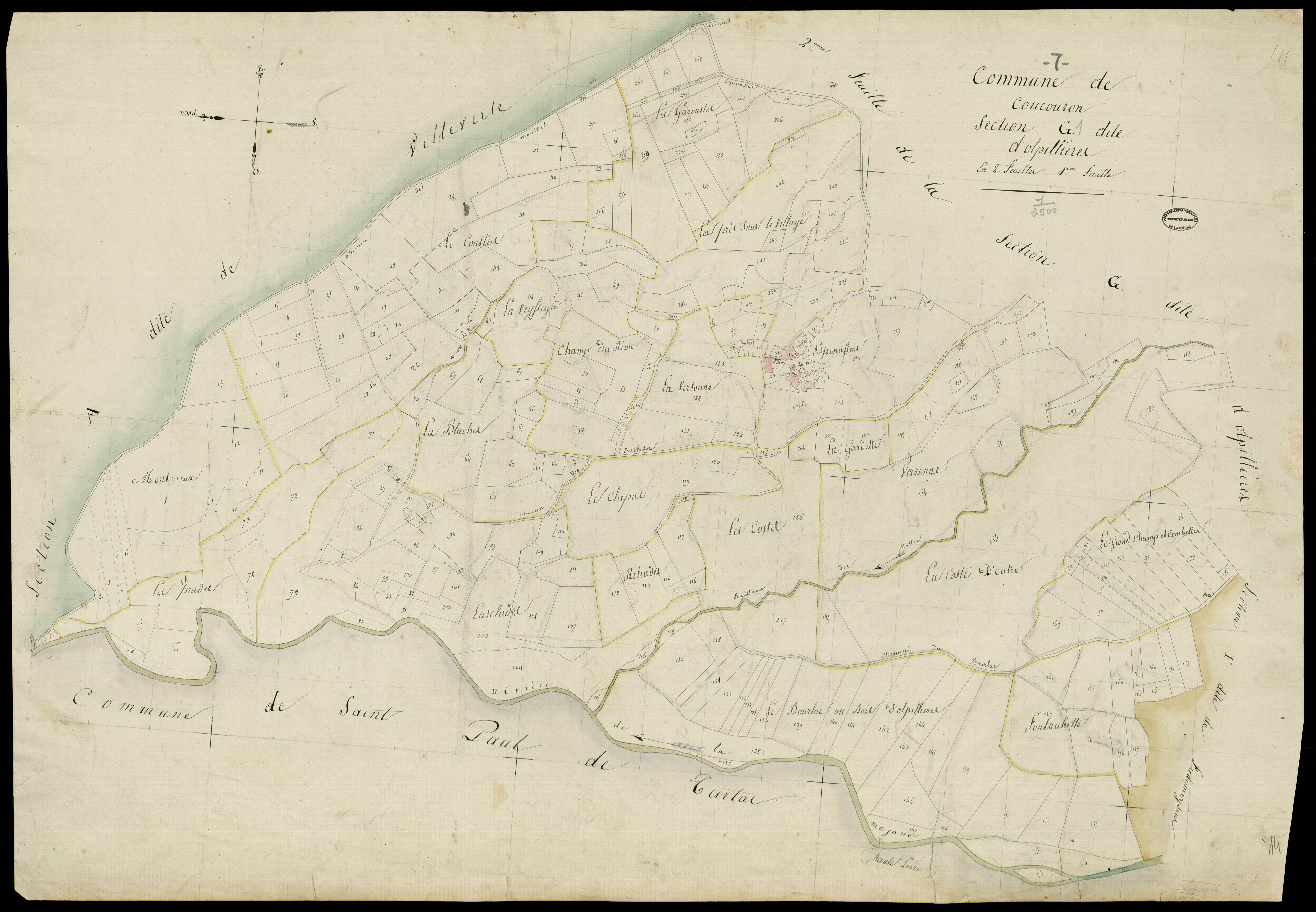 Coucouron - Section G - Feuillet 1