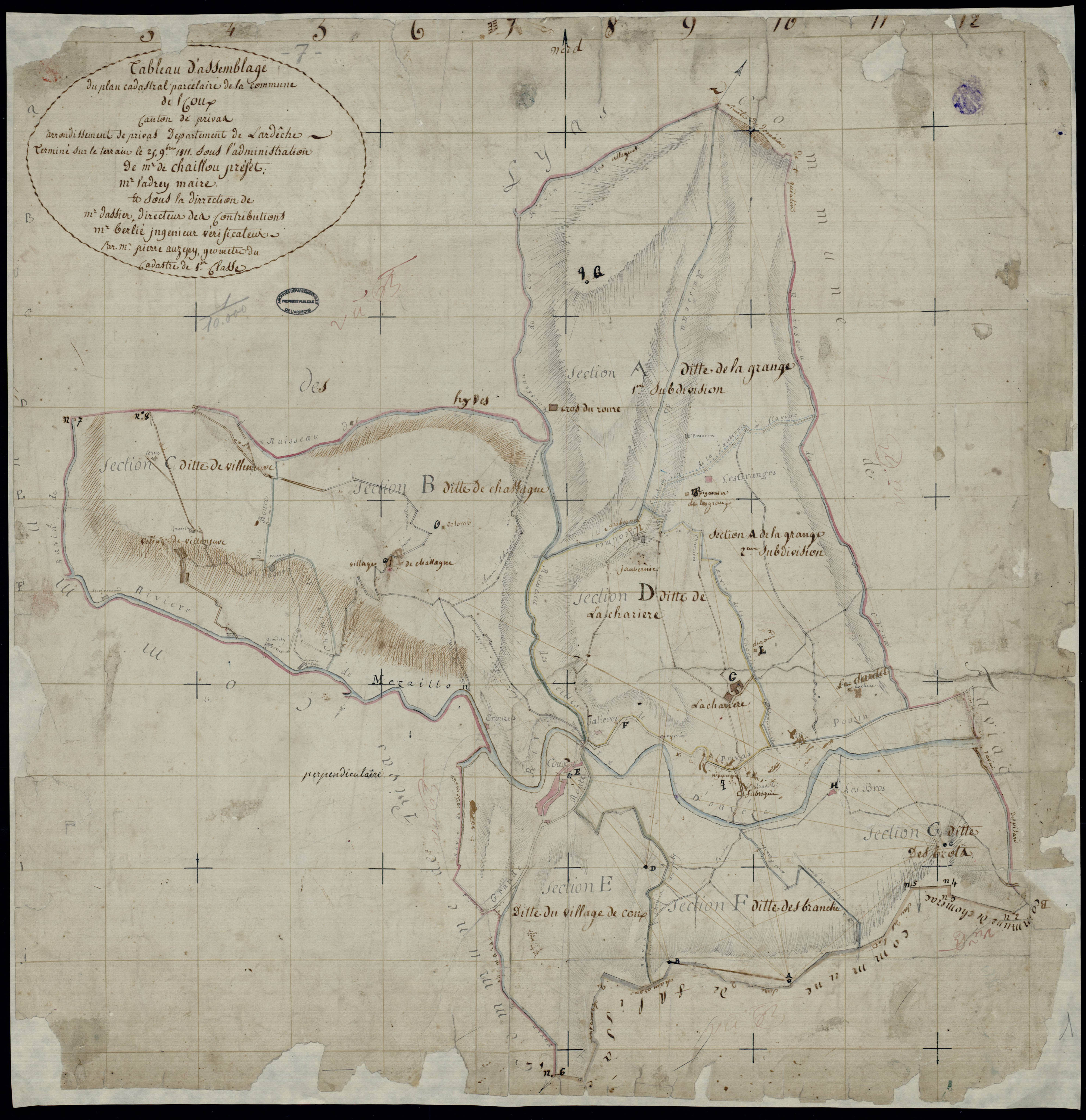 Coux - Tableau d'assemblage