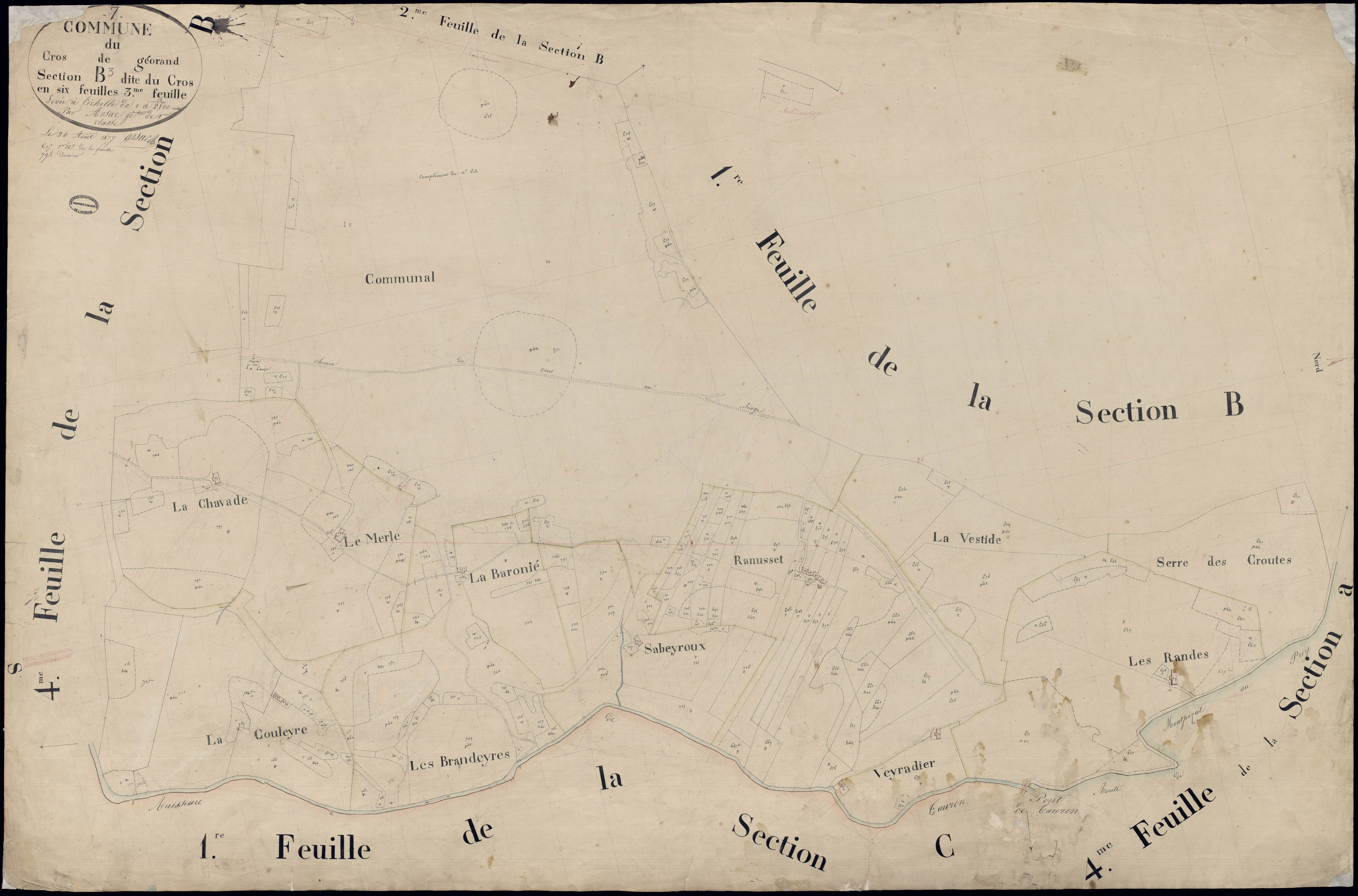 Cros-de-Géorand - Section B - Feuillet 3