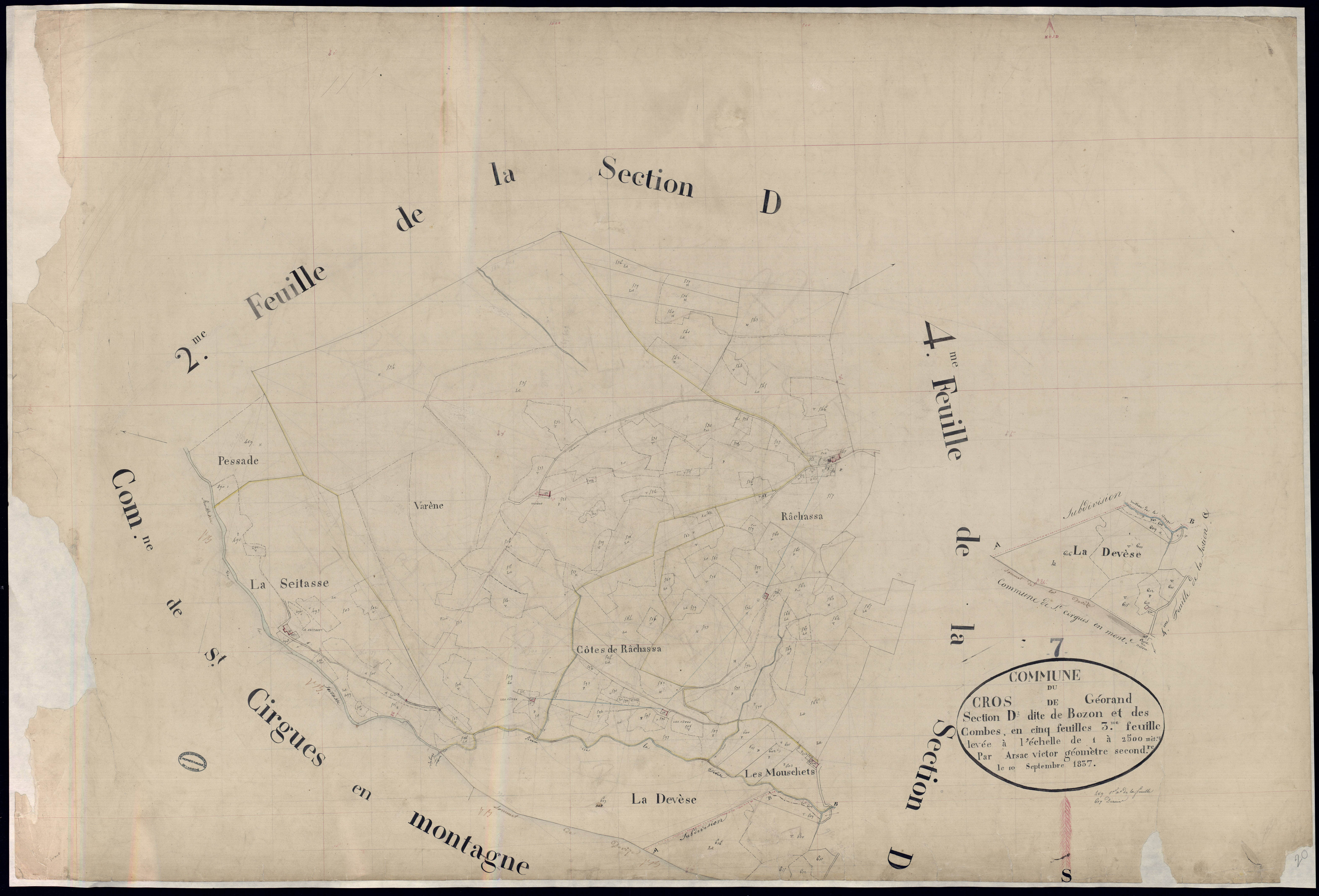 Cros-de-Géorand - Section D - Feuillet 3