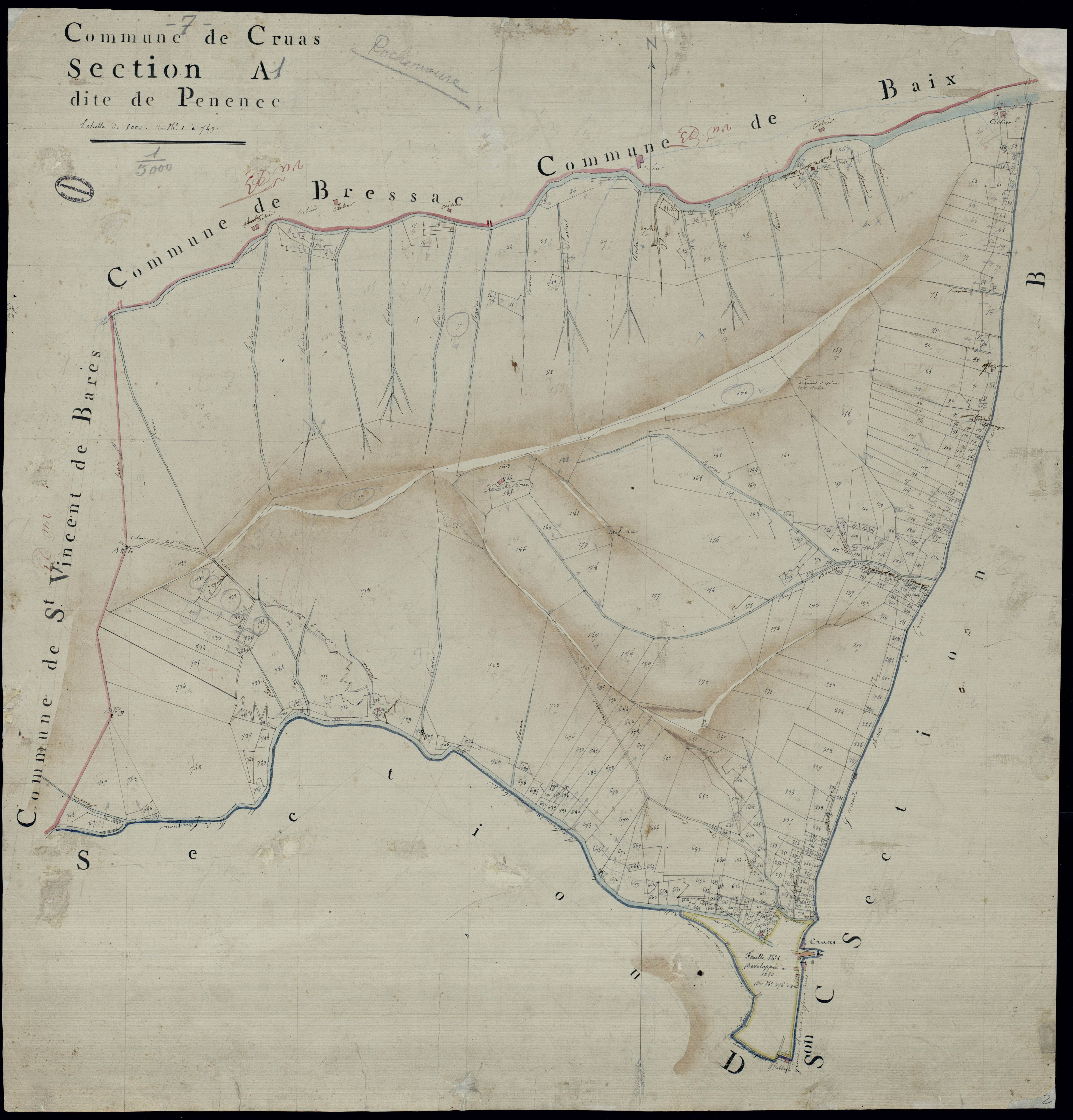 Cruas - Section A - Feuillet 1