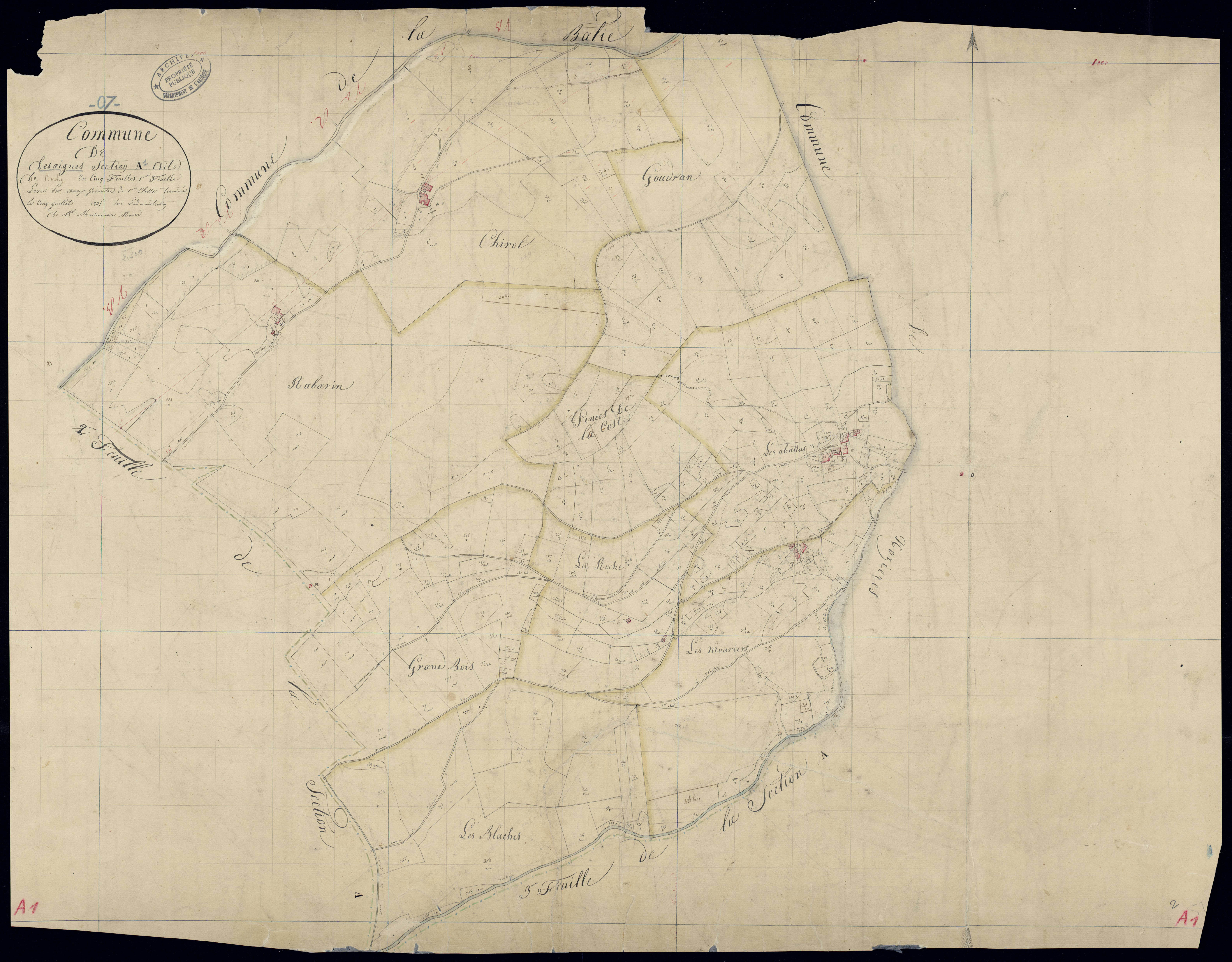 Désaignes - Section A - Feuillet 1