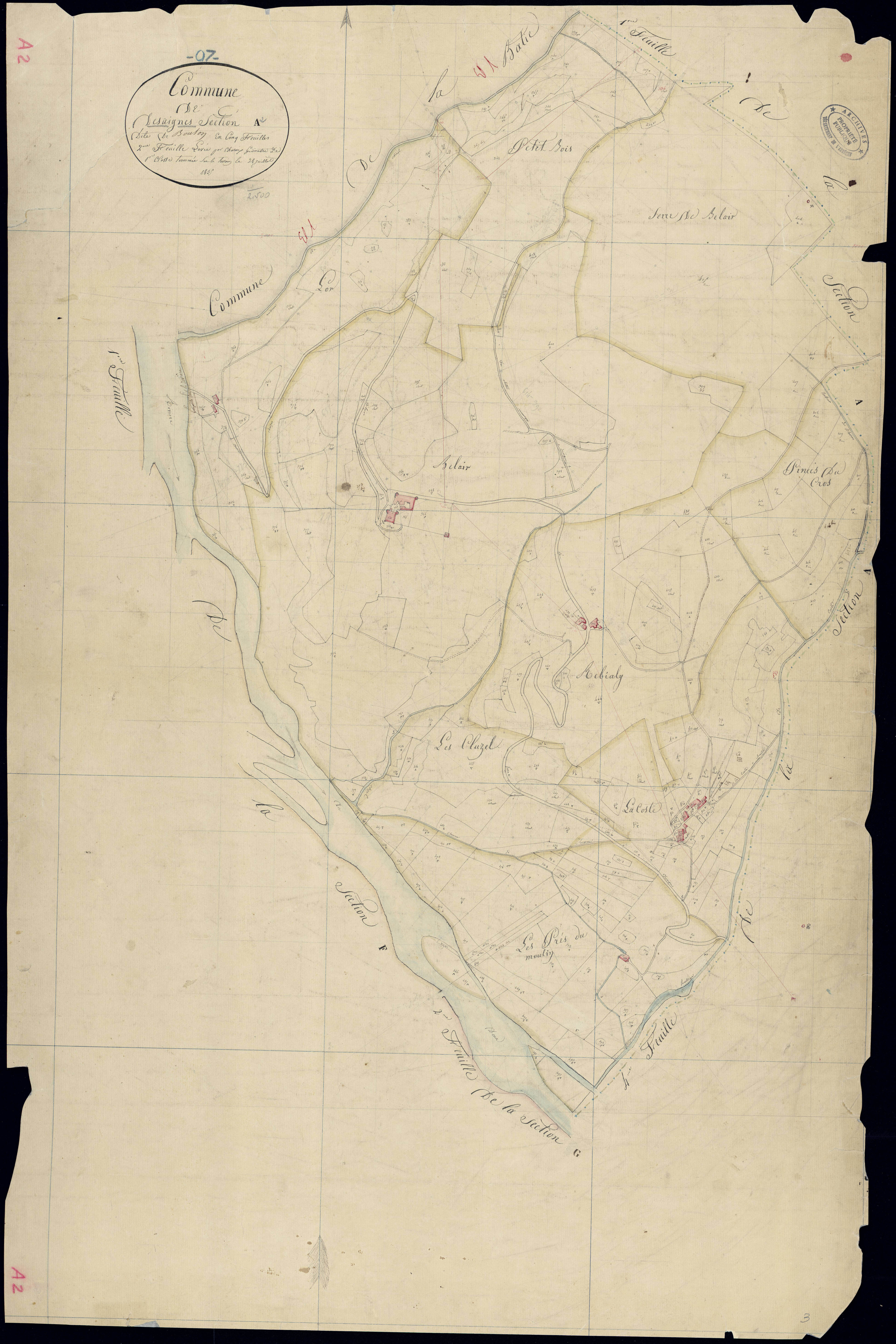 Désaignes - Section A - Feuillet 2