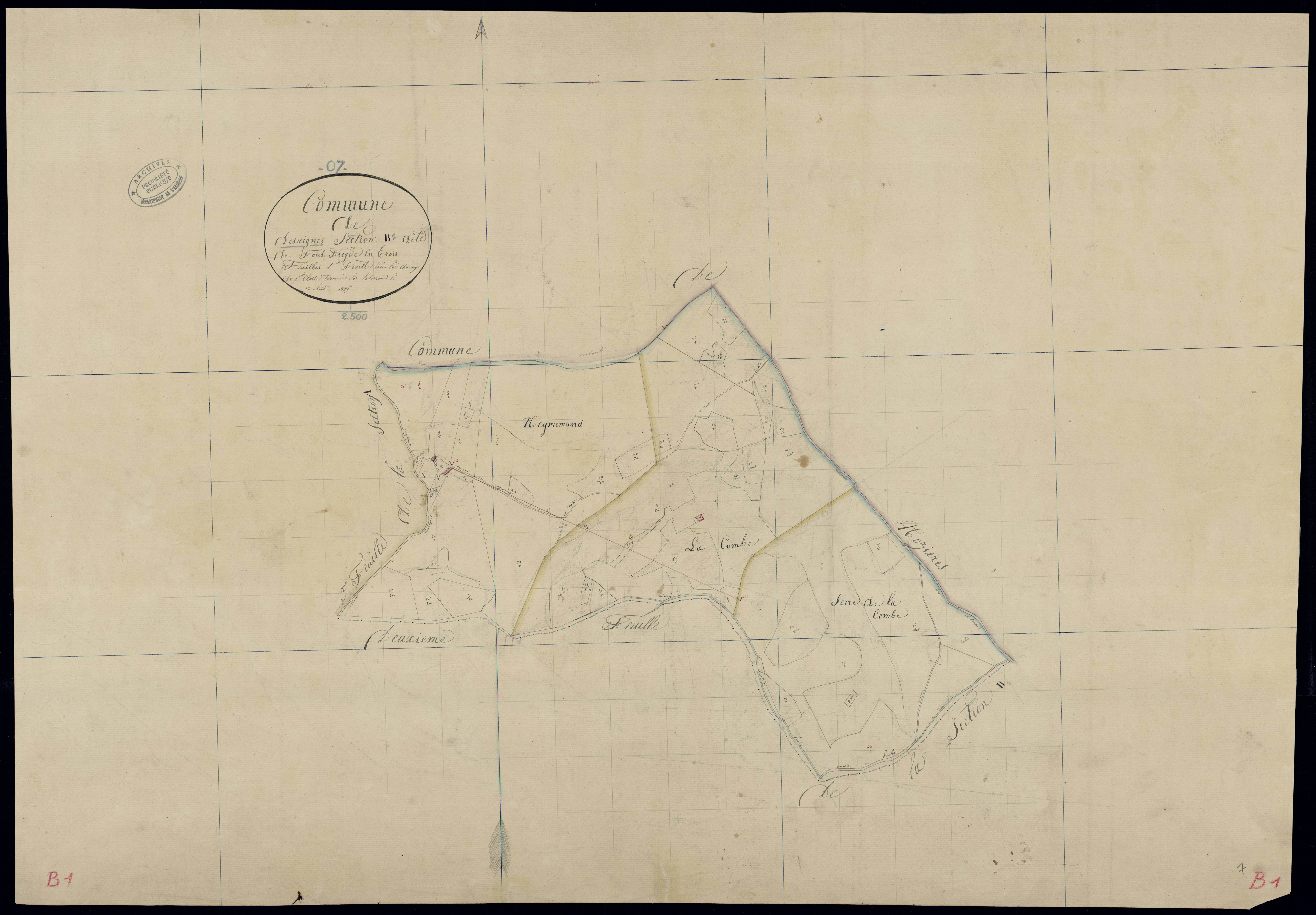 Désaignes - Section B - Feuillet 1