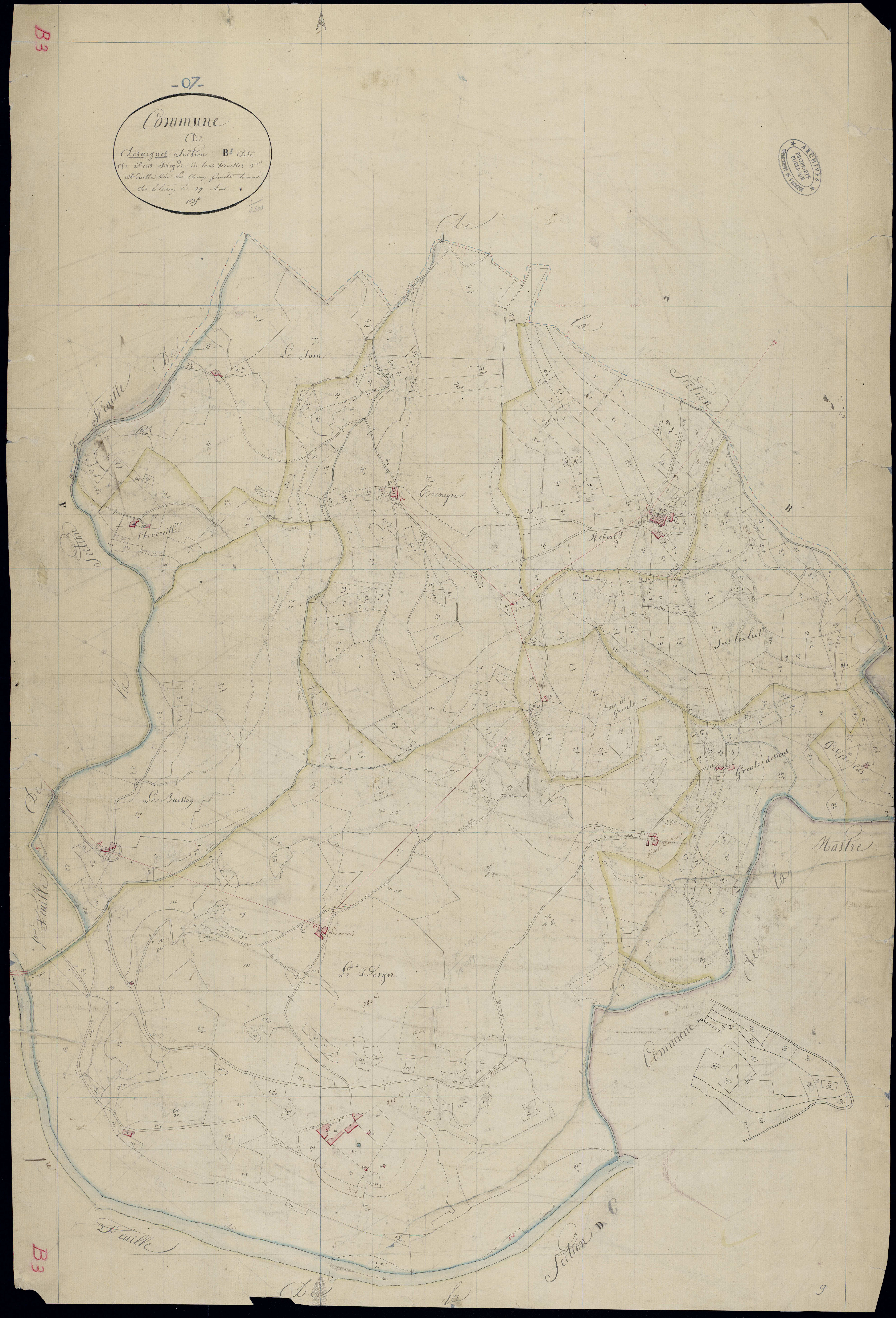 Désaignes - Section B - Feuillet 3