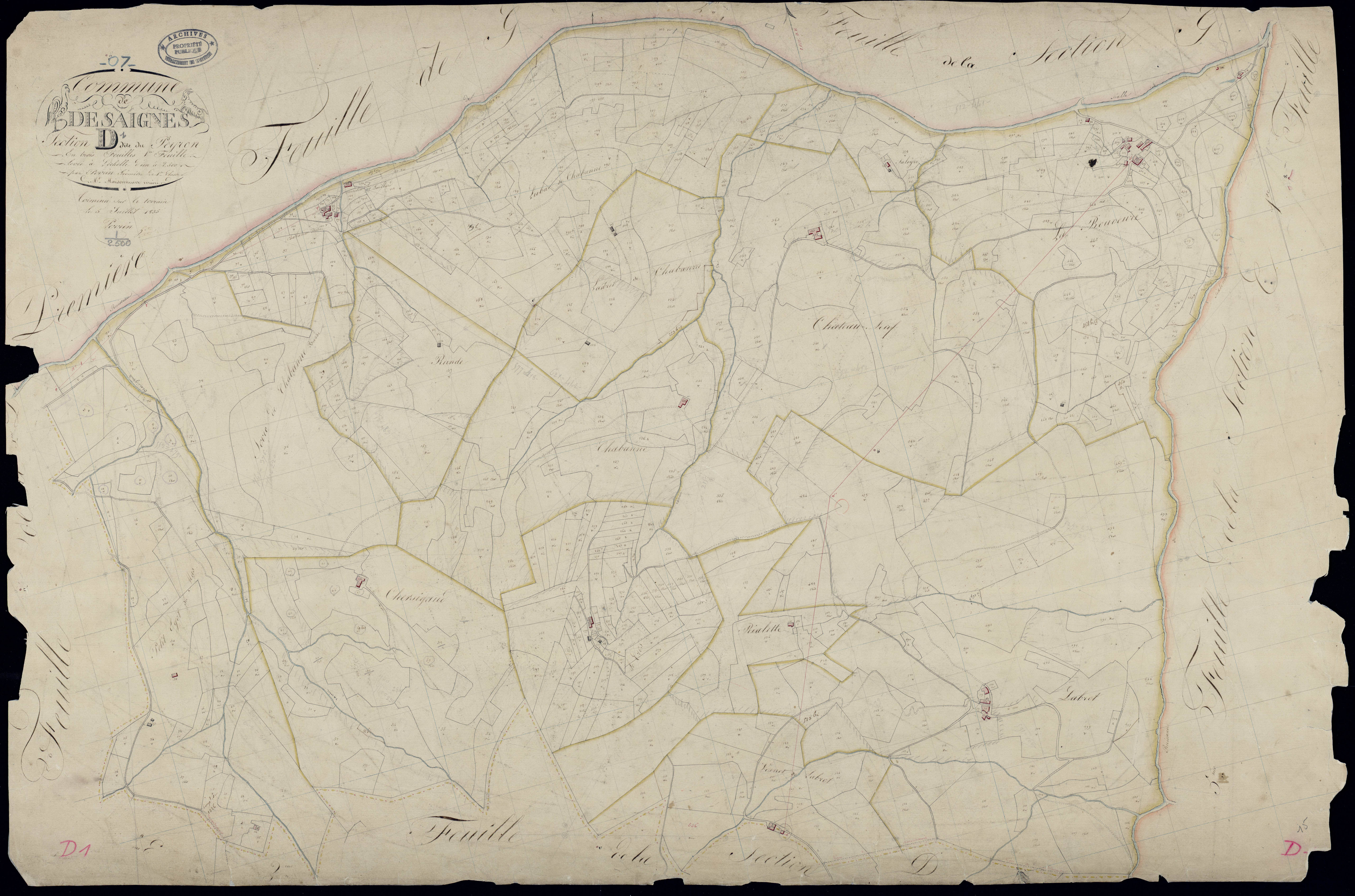 Désaignes - Section D - Feuillet 1