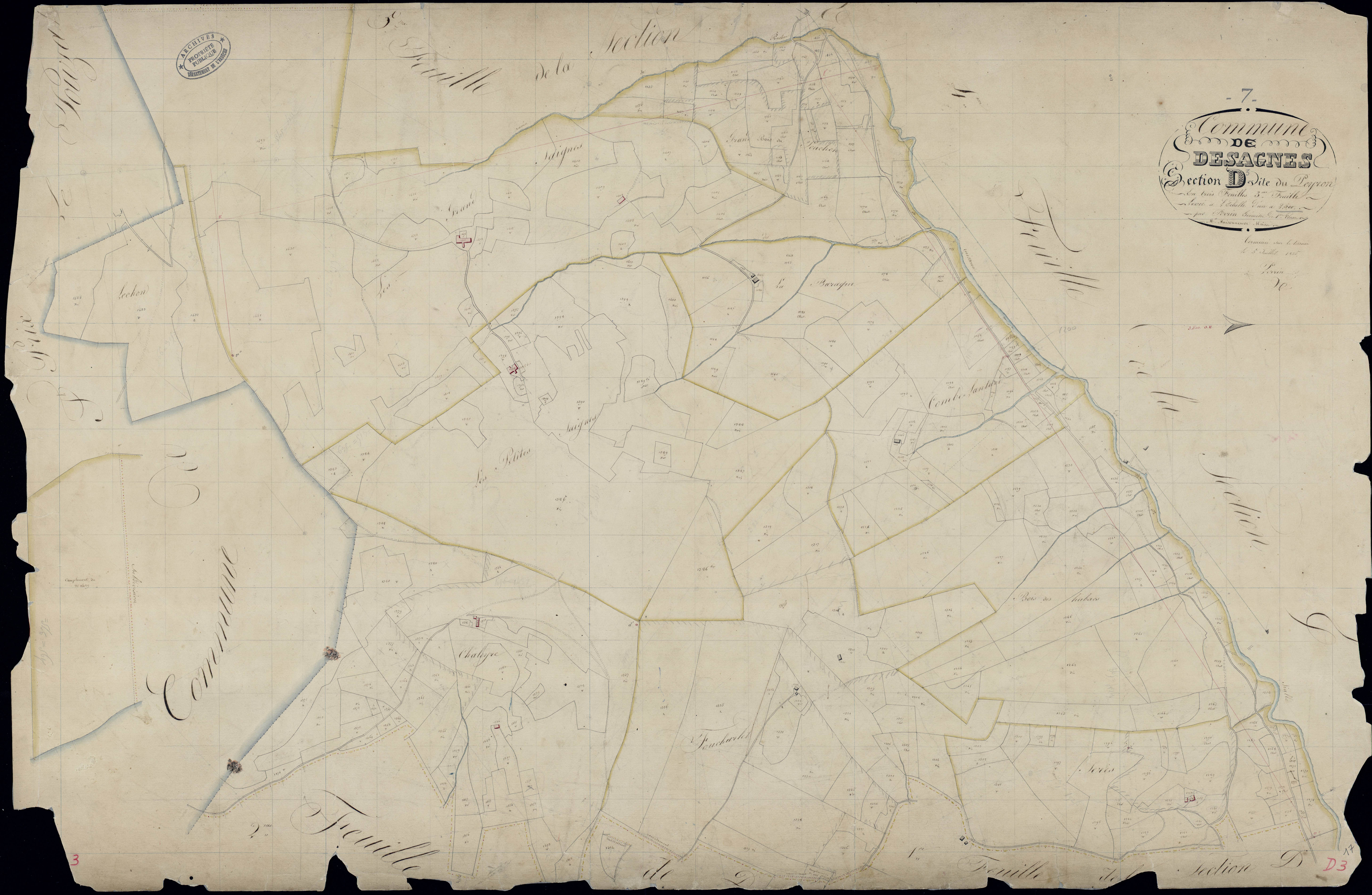 Désaignes - Section D - Feuillet 3
