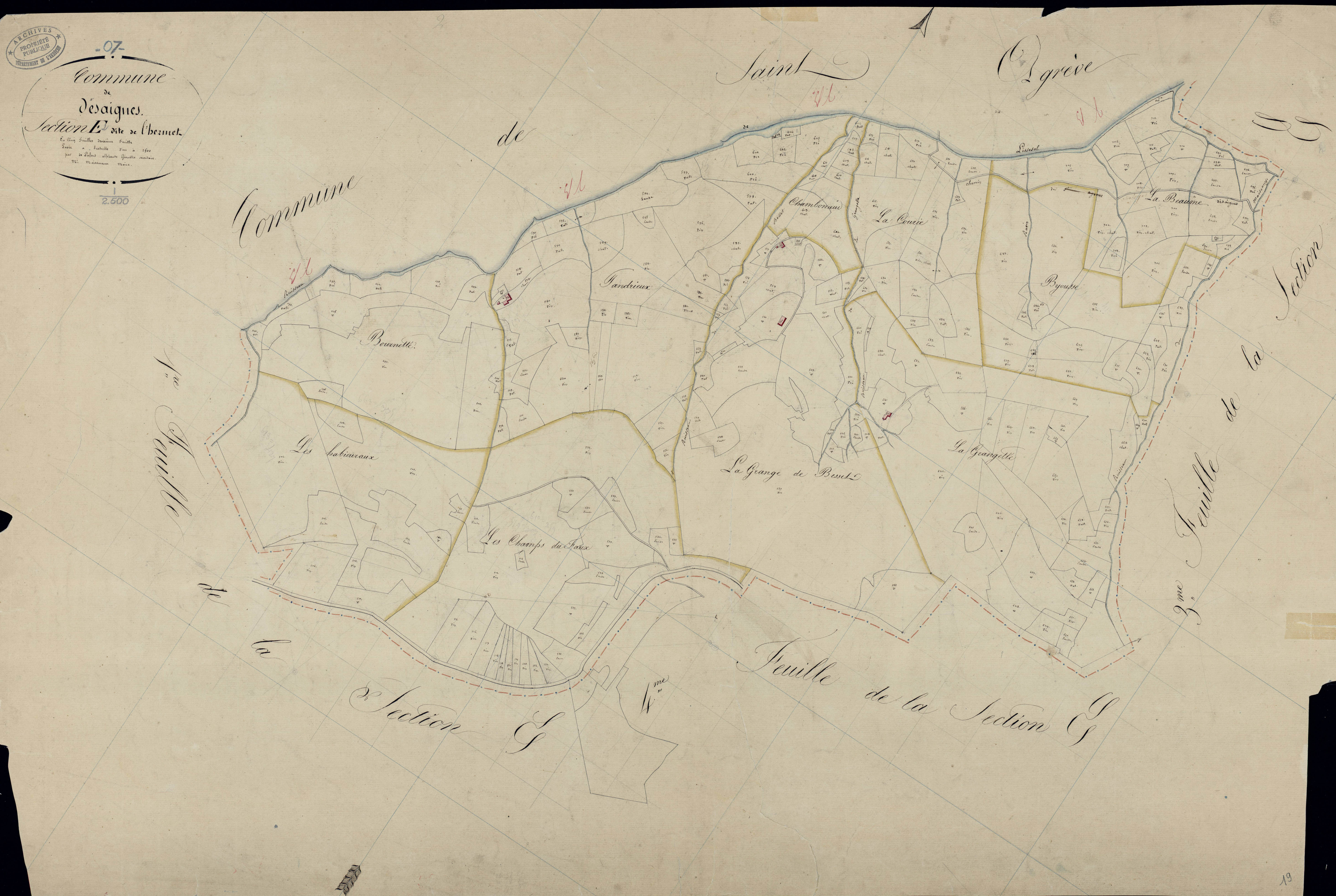 Désaignes - Section E - Feuillet 2