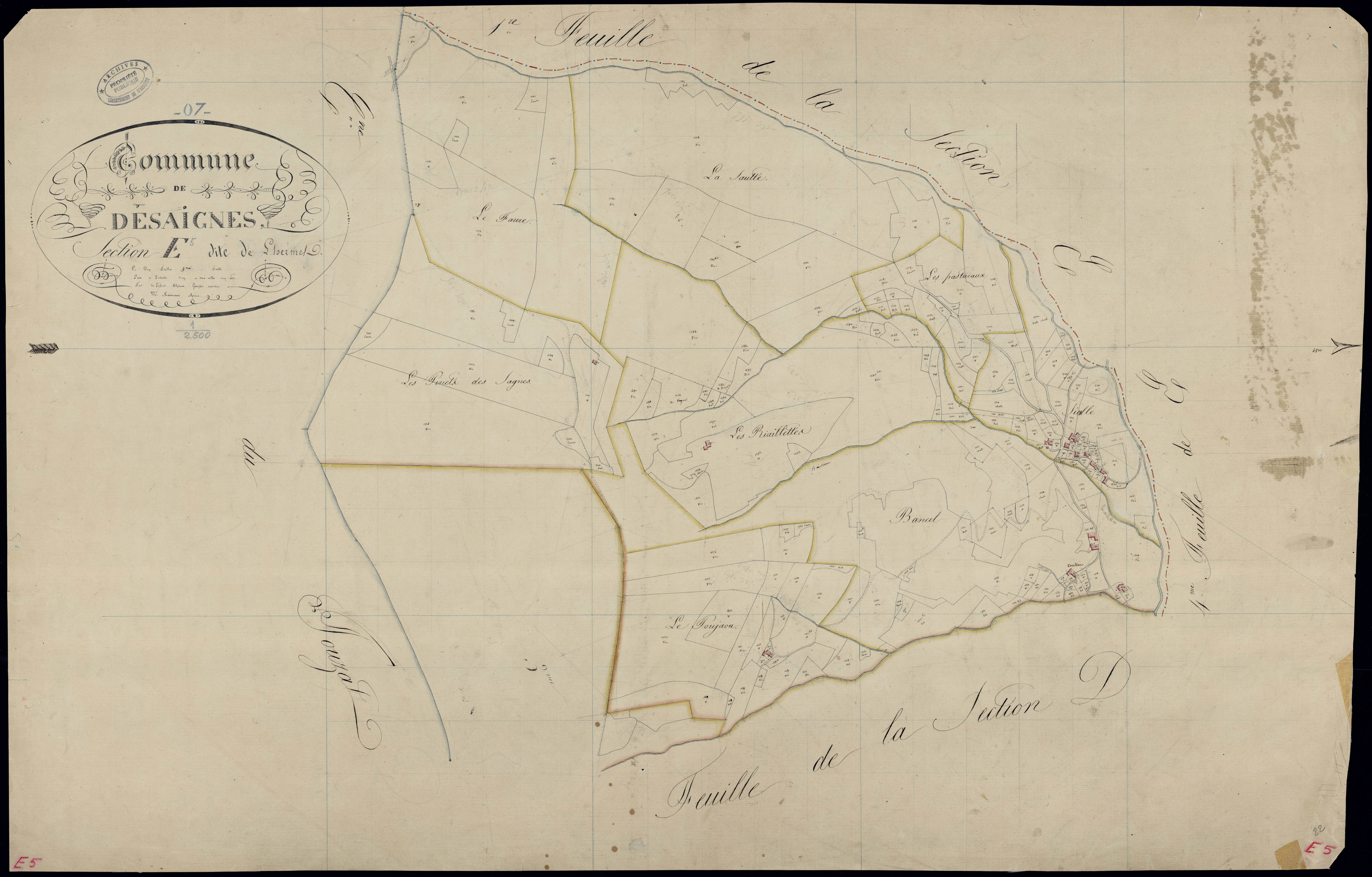 Désaignes - Section E - Feuillet 5