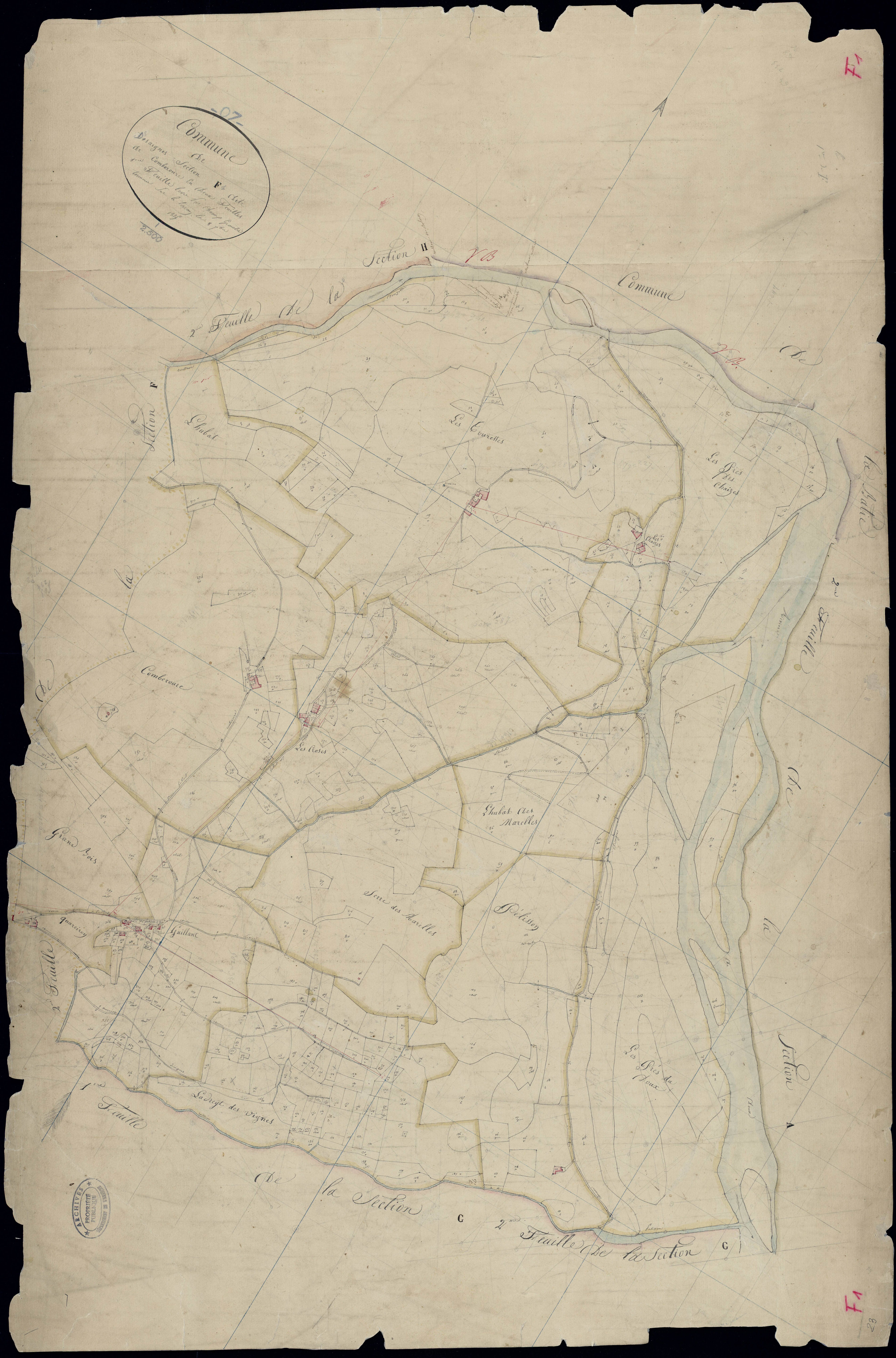 Désaignes - Section F - Feuillet 1