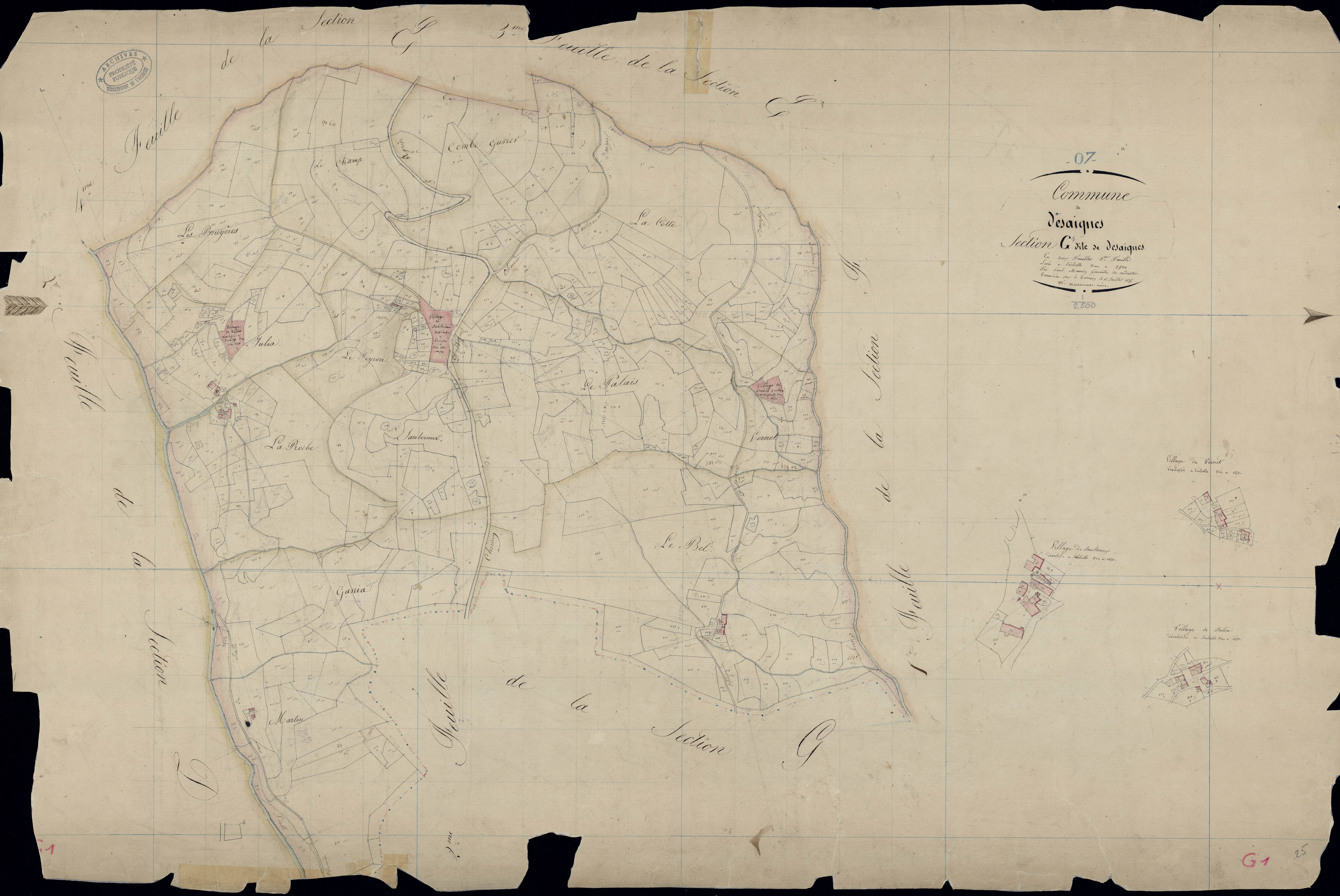 Désaignes - Section G - Feuillet 1