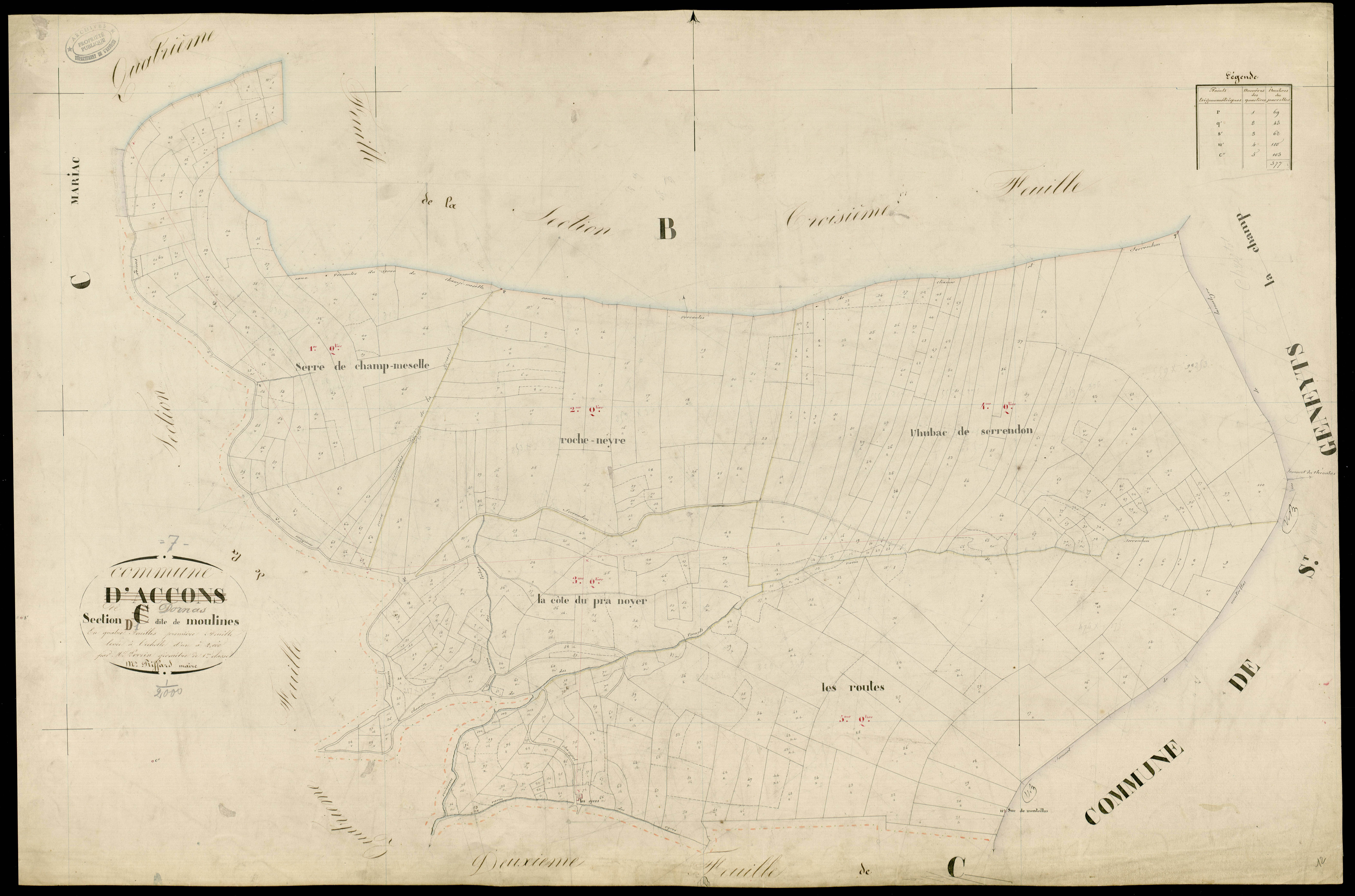Dornas - Section D - Feuillet 1