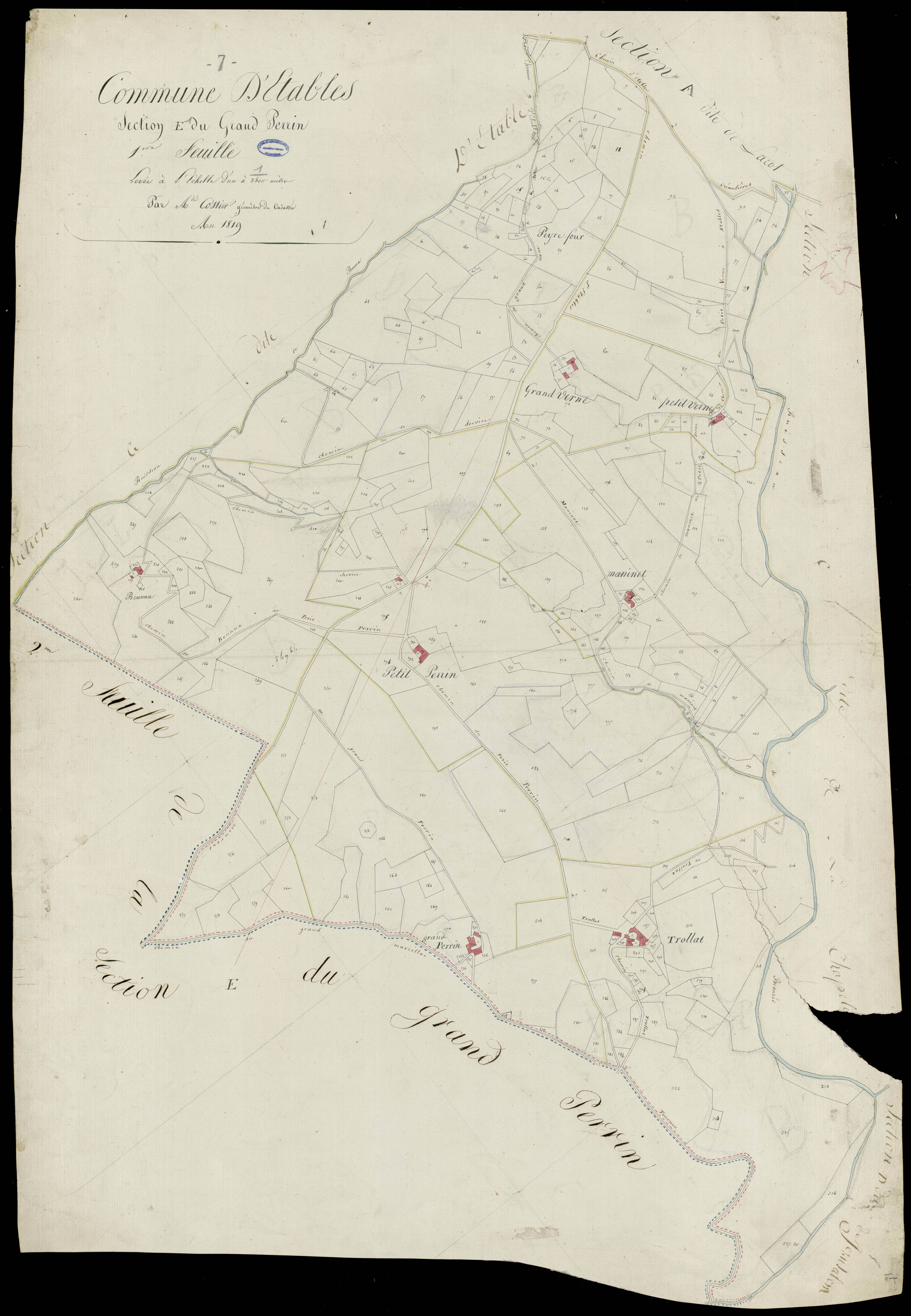 Étables - Section E - Feuillet 1