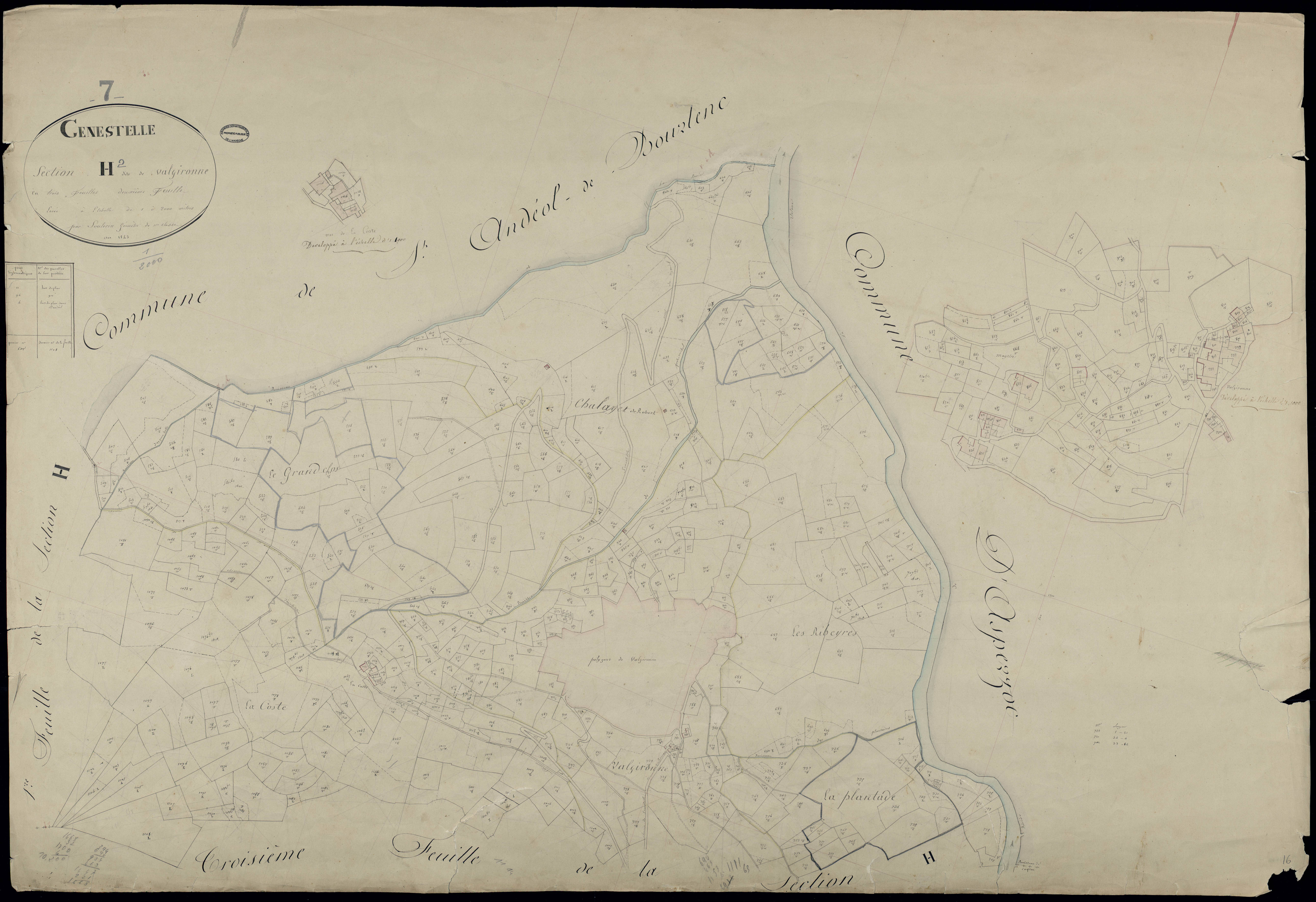 Genestelle - Section H - Feuillet 2