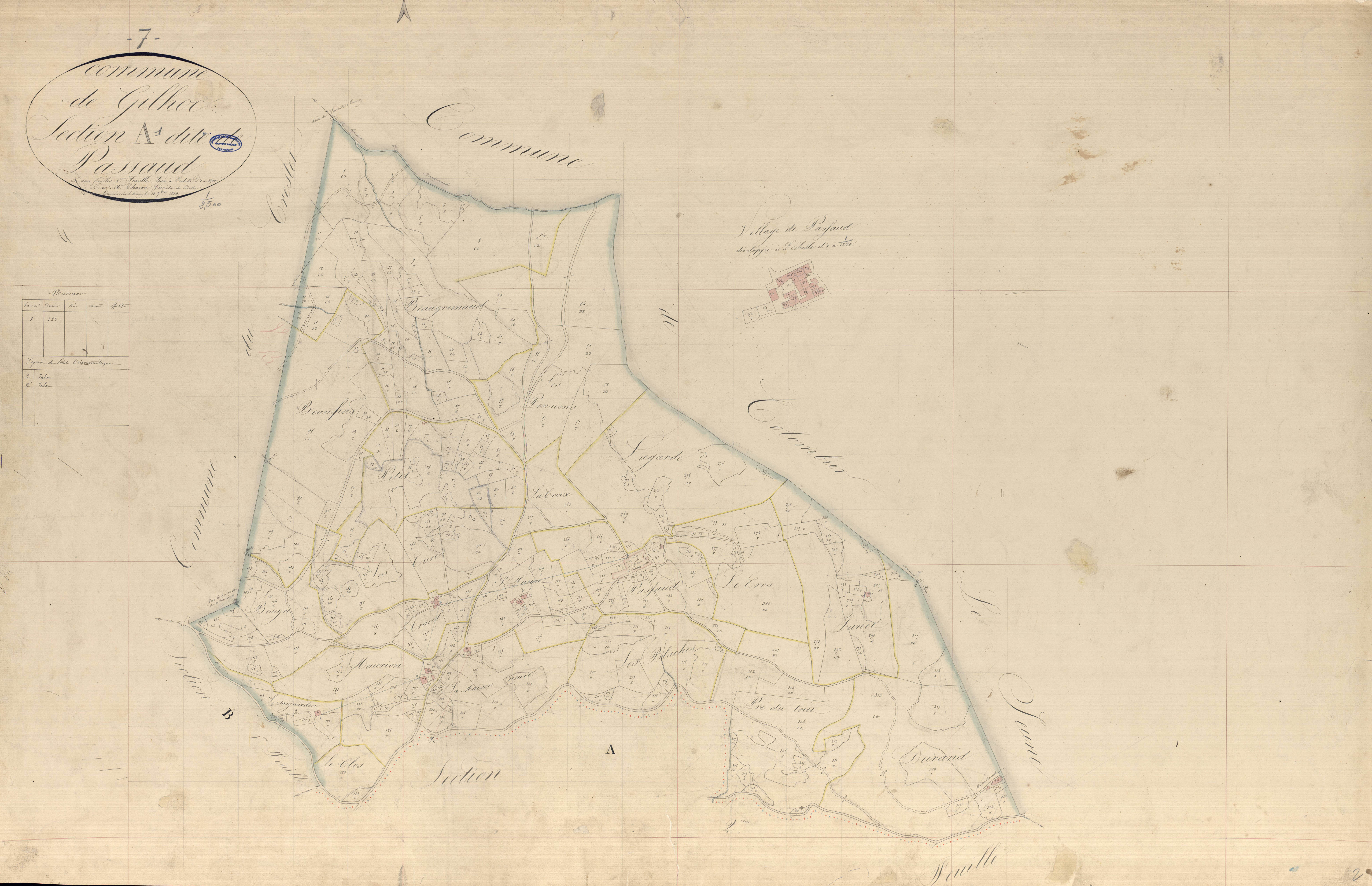 Gilhoc-sur-Ormèze - Section A - Feuillet 1