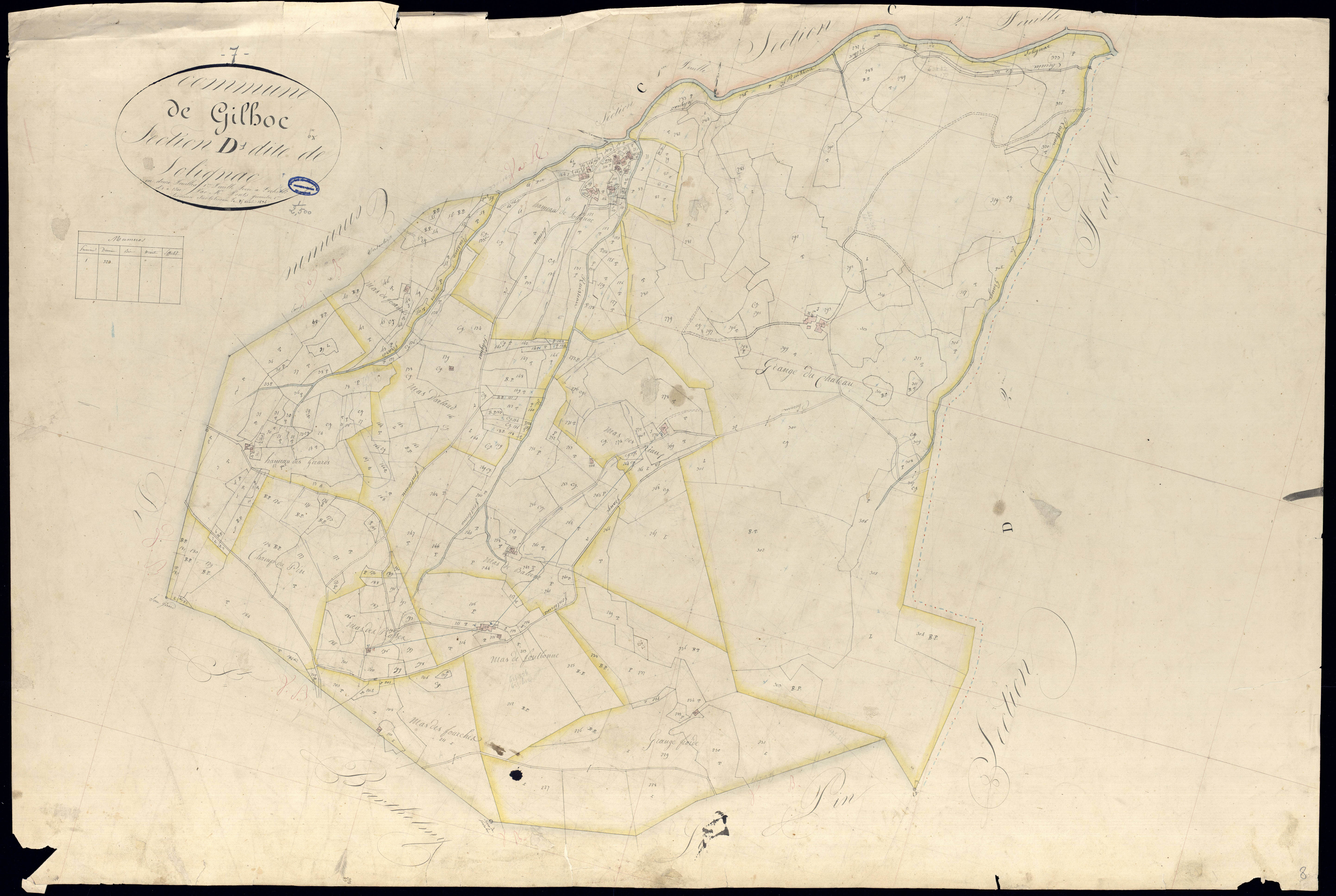 Gilhoc-sur-Ormèze - Section D - Feuillet 1