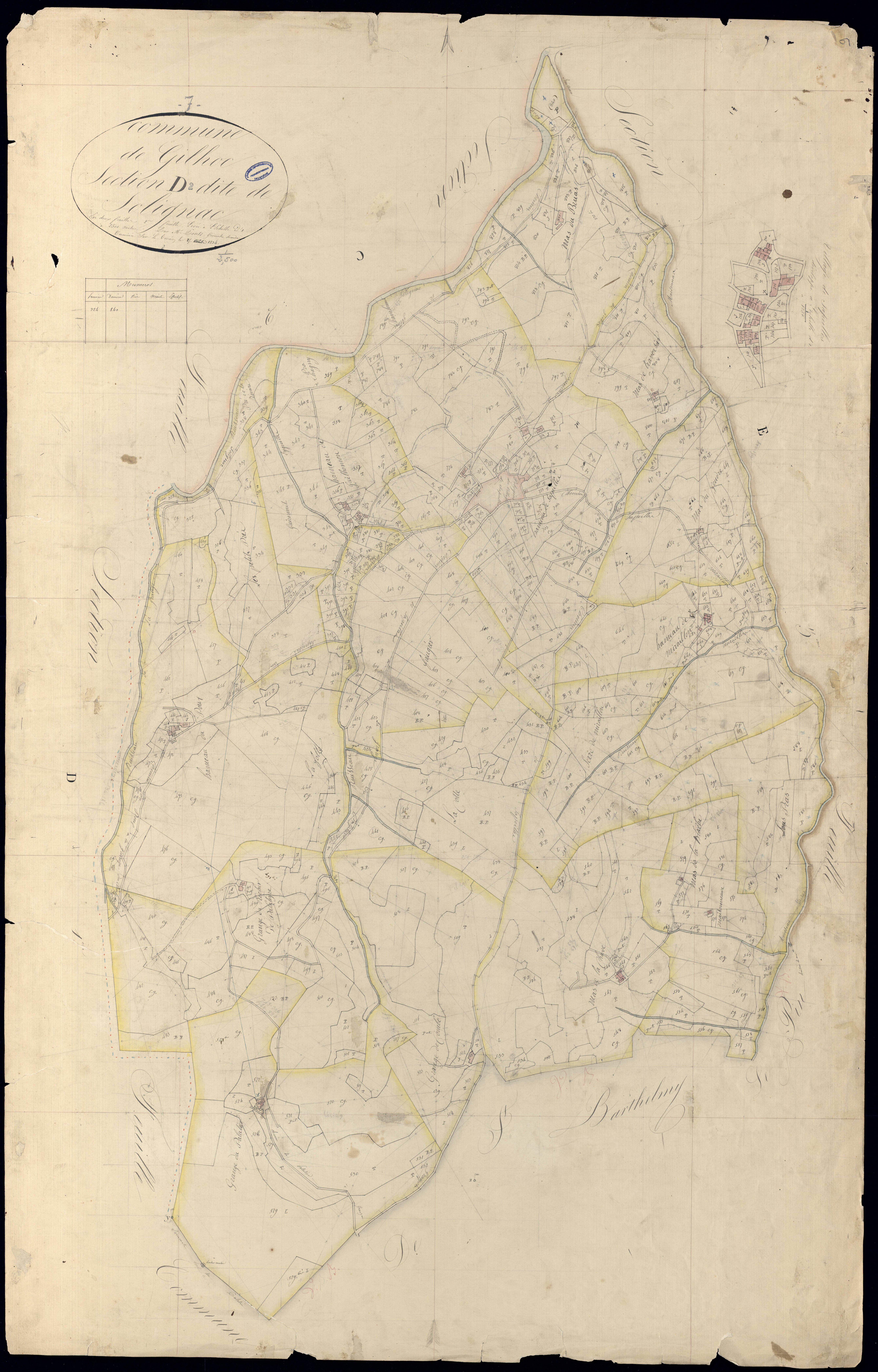 Gilhoc-sur-Ormèze - Section D - Feuillet 2