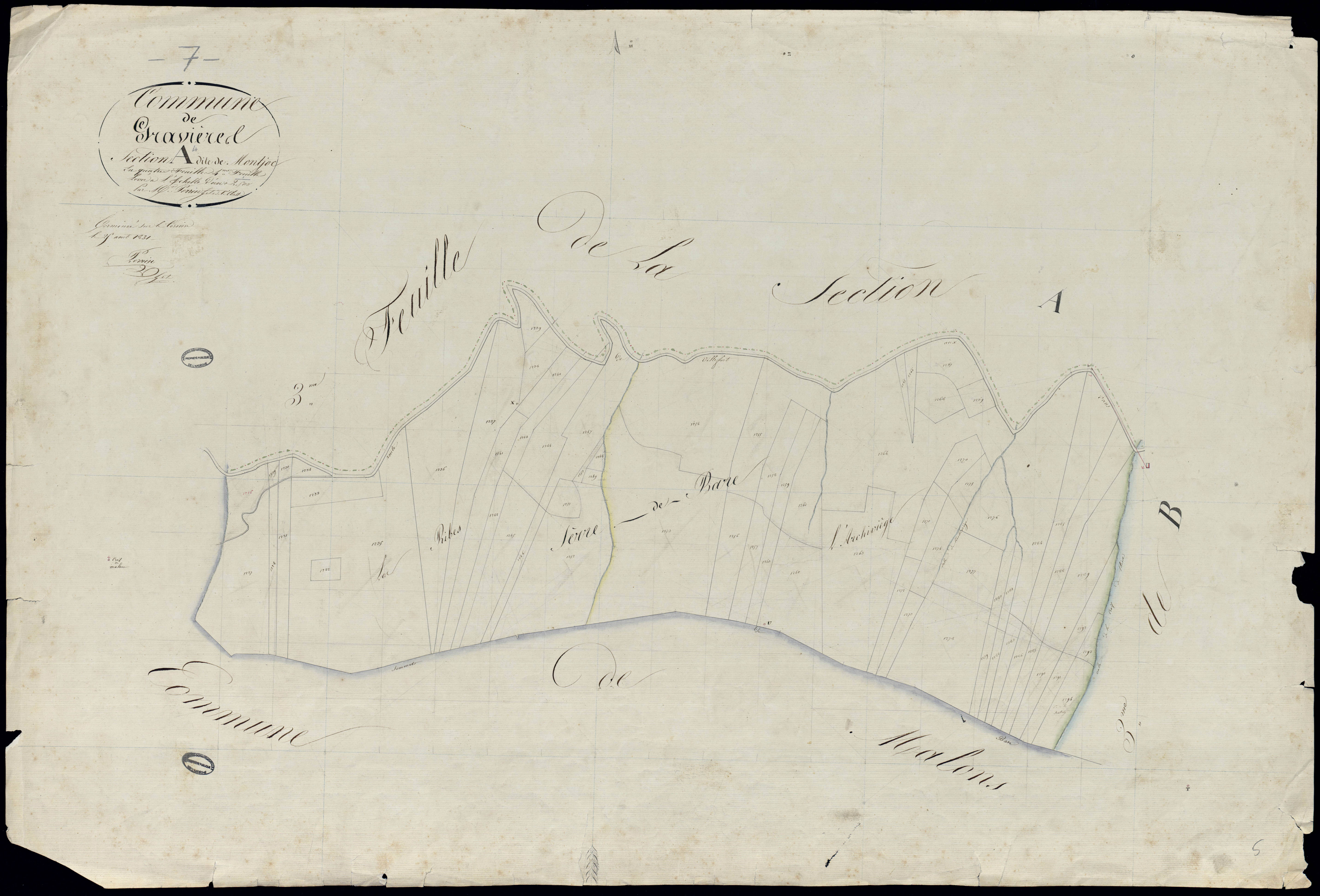 Gravières - Section A - Feuillet 4