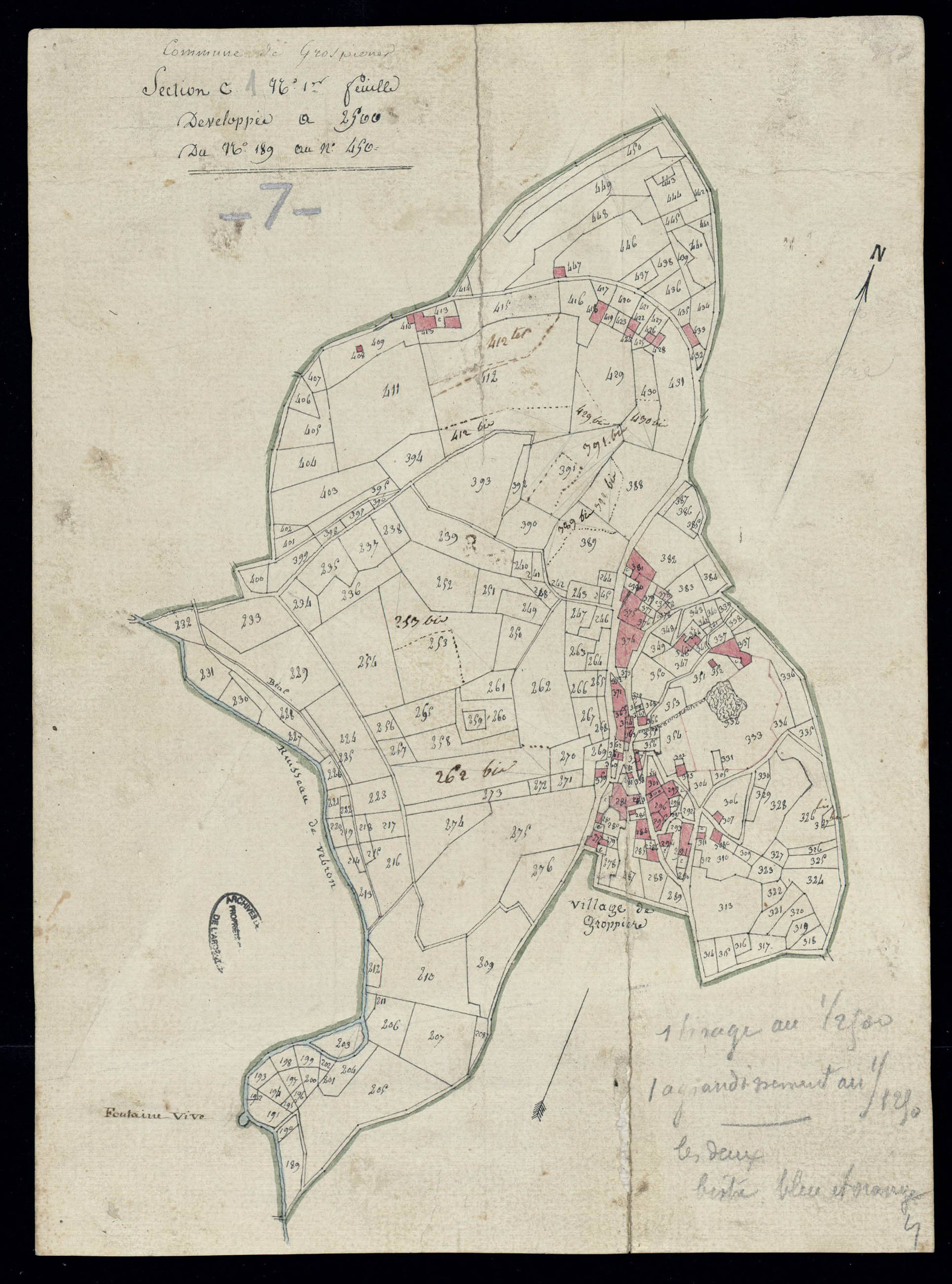 Grospierres - Section C - Feuillet 1