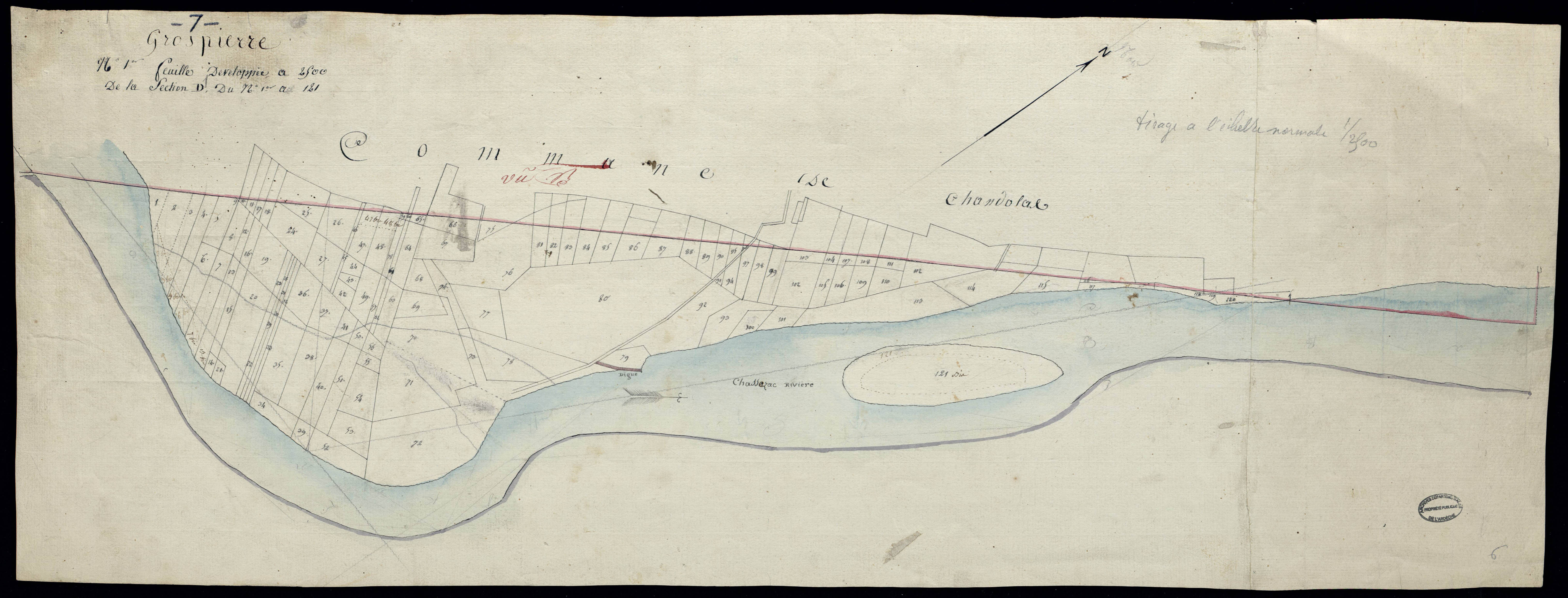 Grospierres - Section D - Feuillet 1