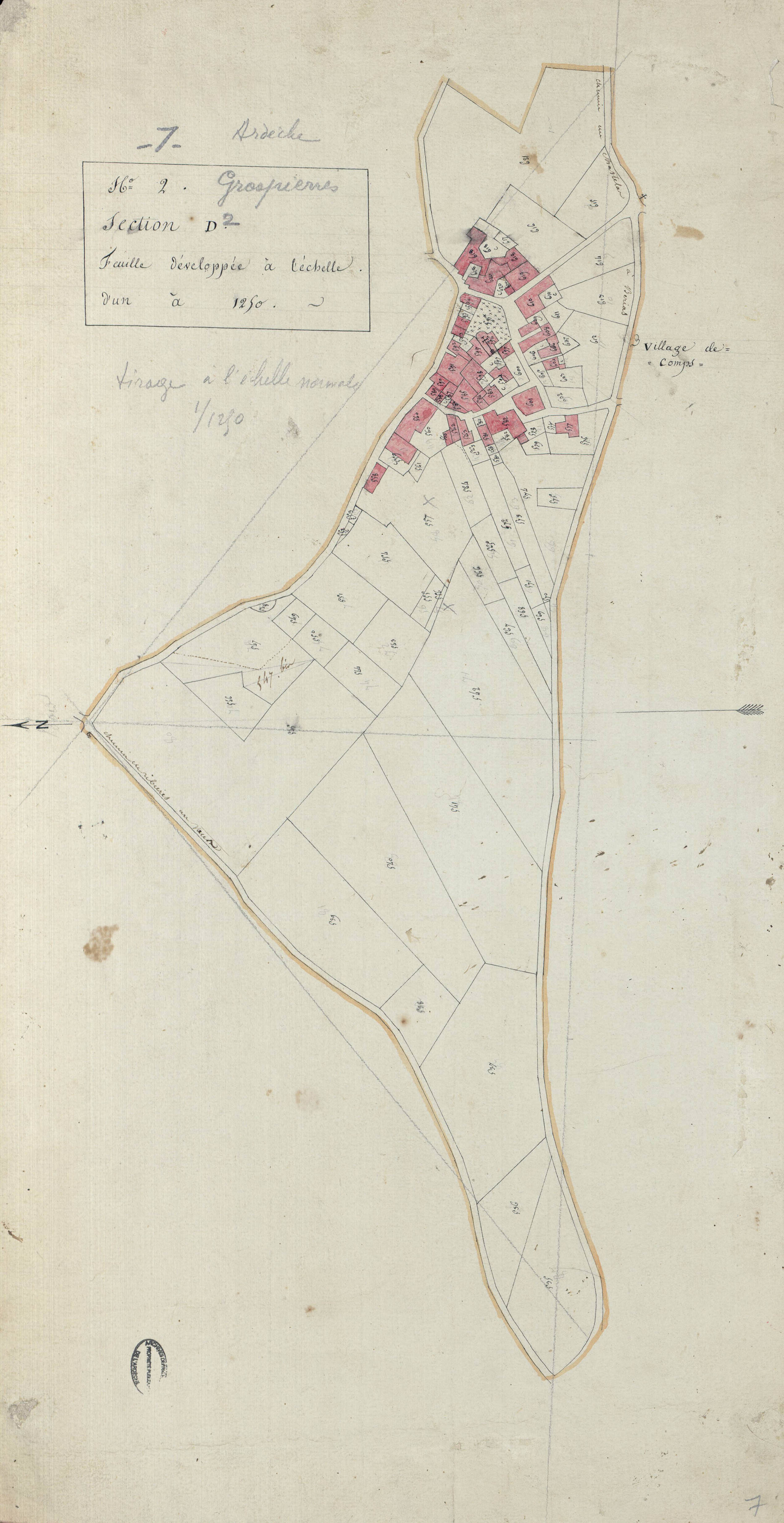 Grospierres - Section D - Feuillet 2