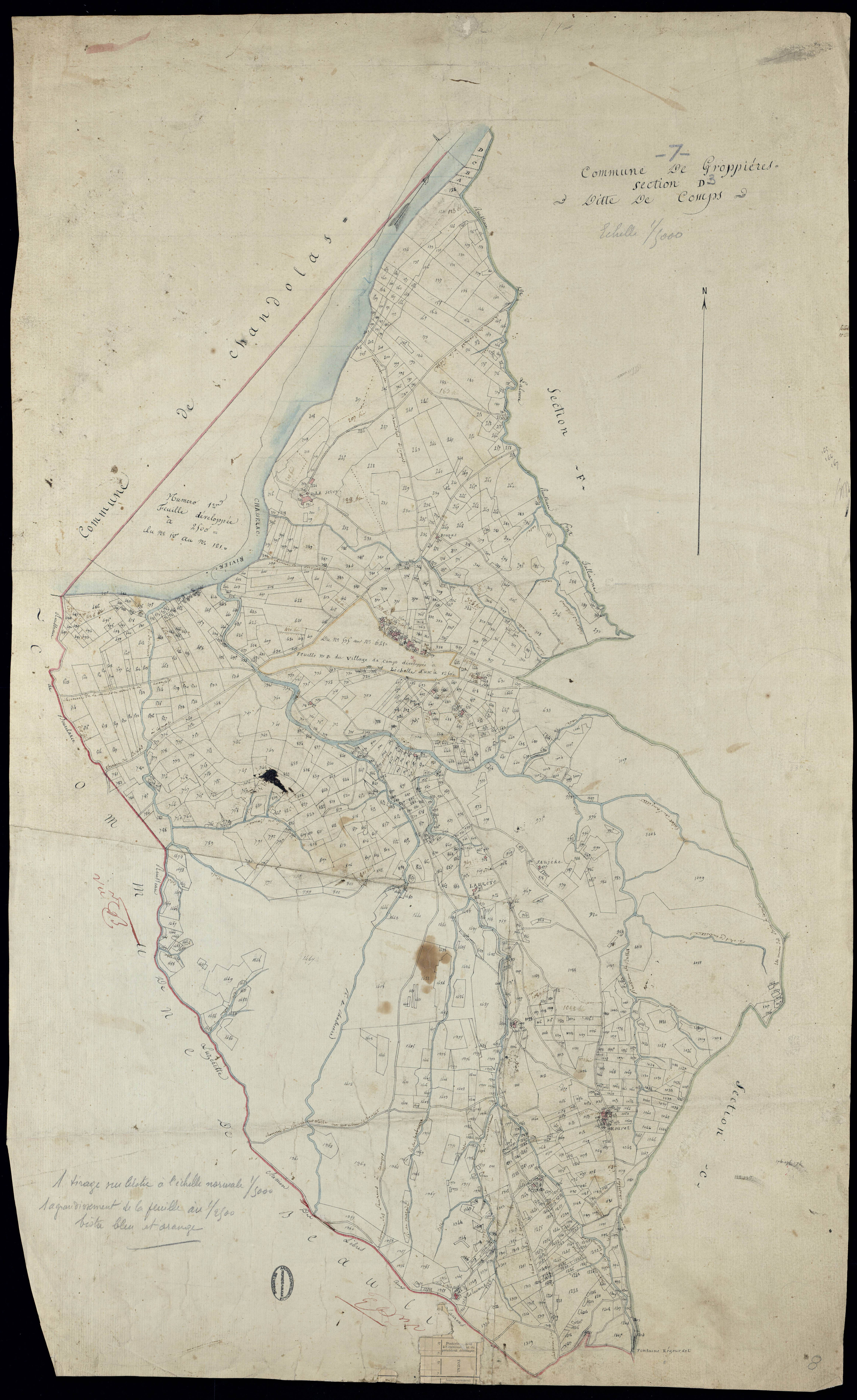 Grospierres - Section D - Feuillet 3