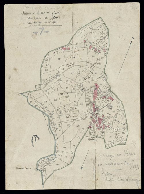Grospierres - Section C - Feuillet 1