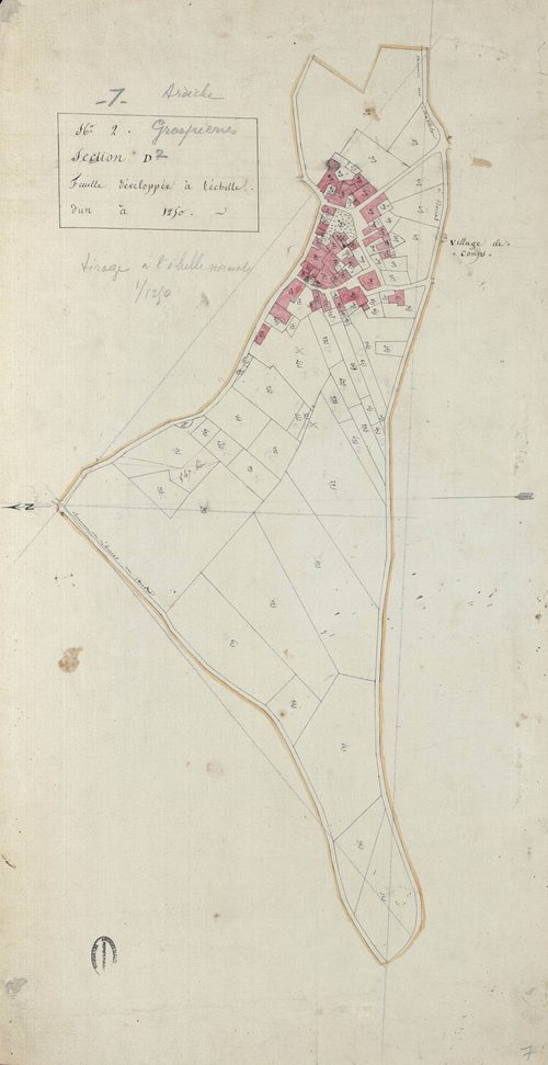 Grospierres - Section D - Feuillet 2