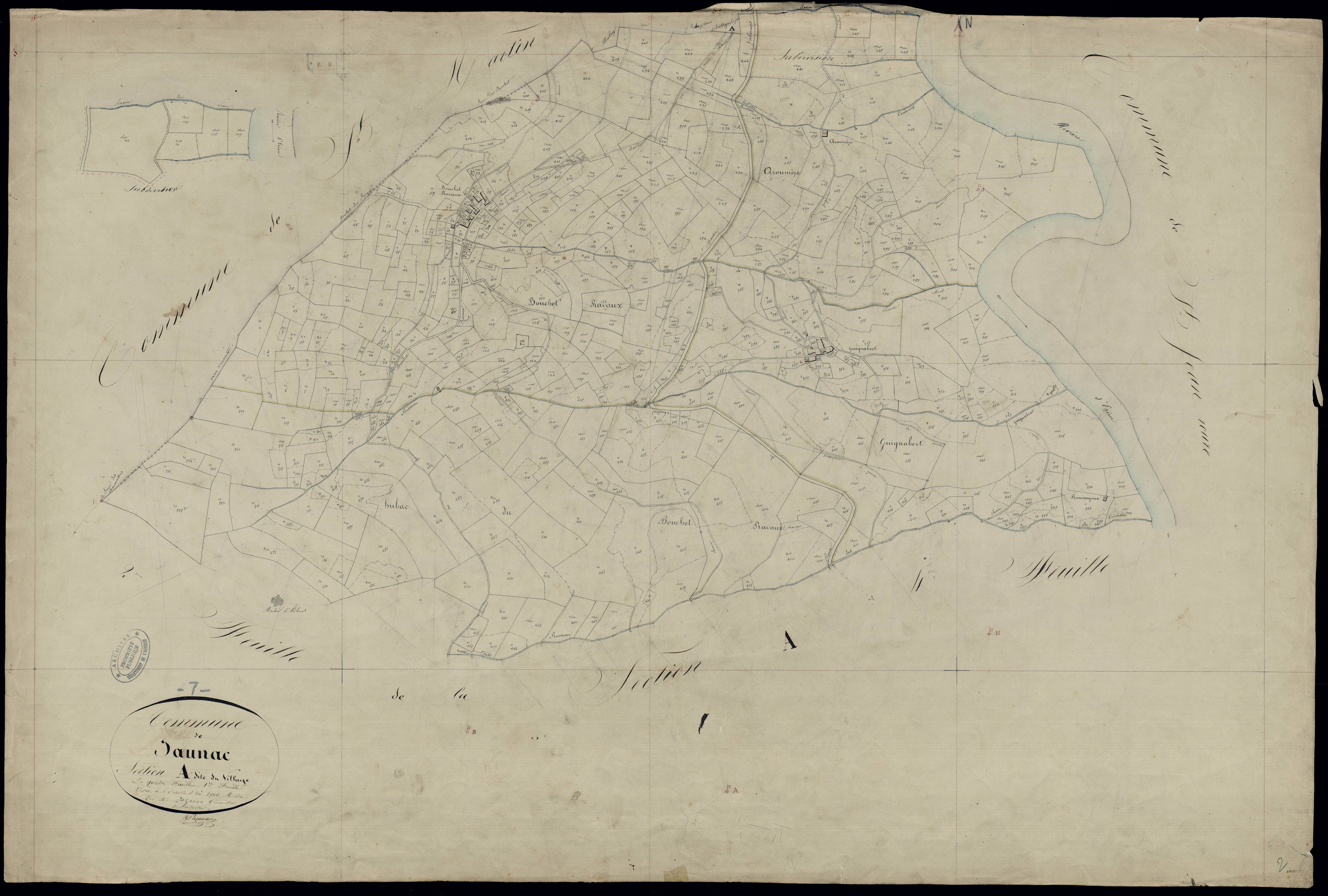 Jaunac - Section A - Feuillet 1