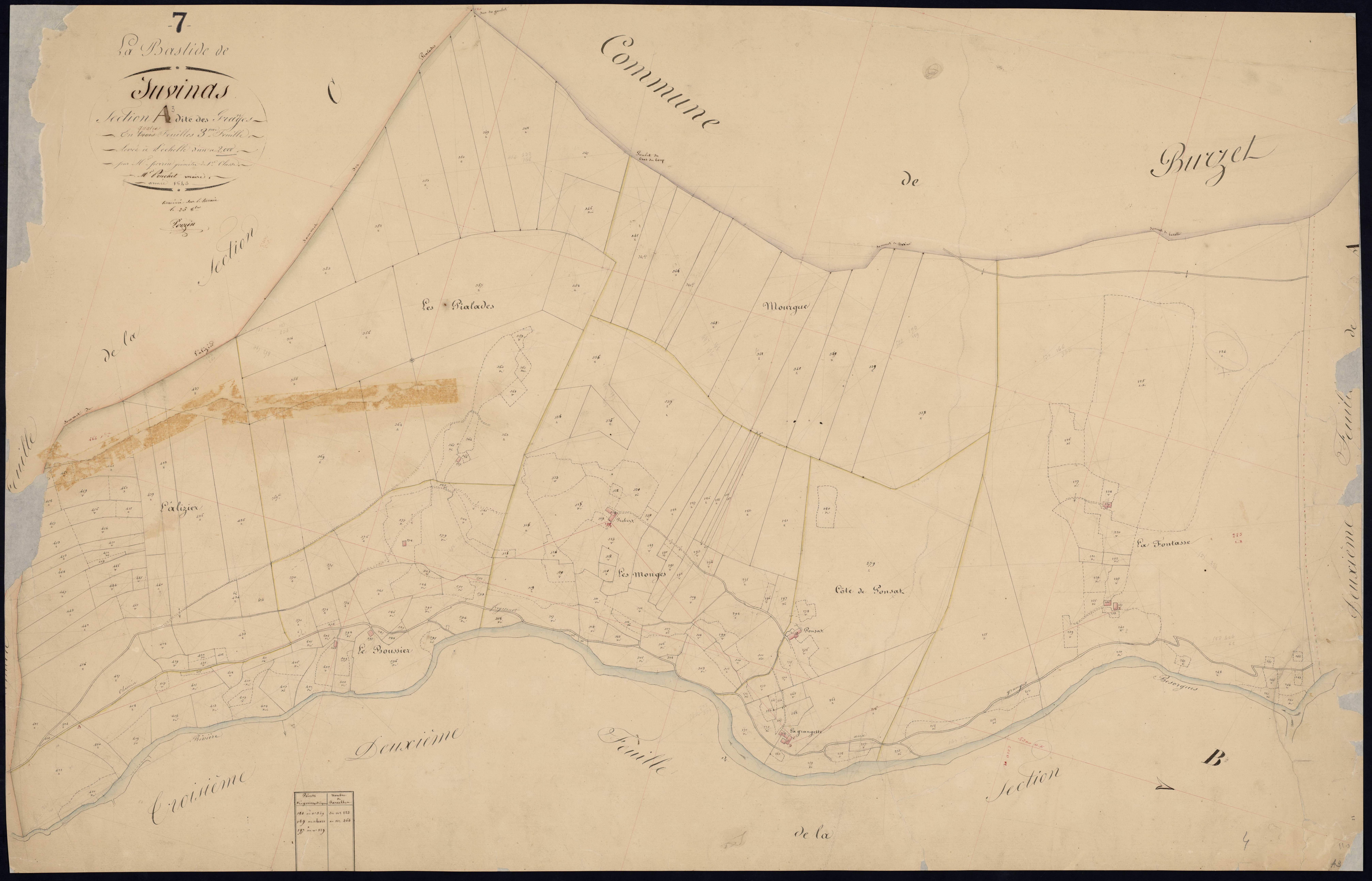 Labastide-sur-Besorgues - Section A - Feuillet 3