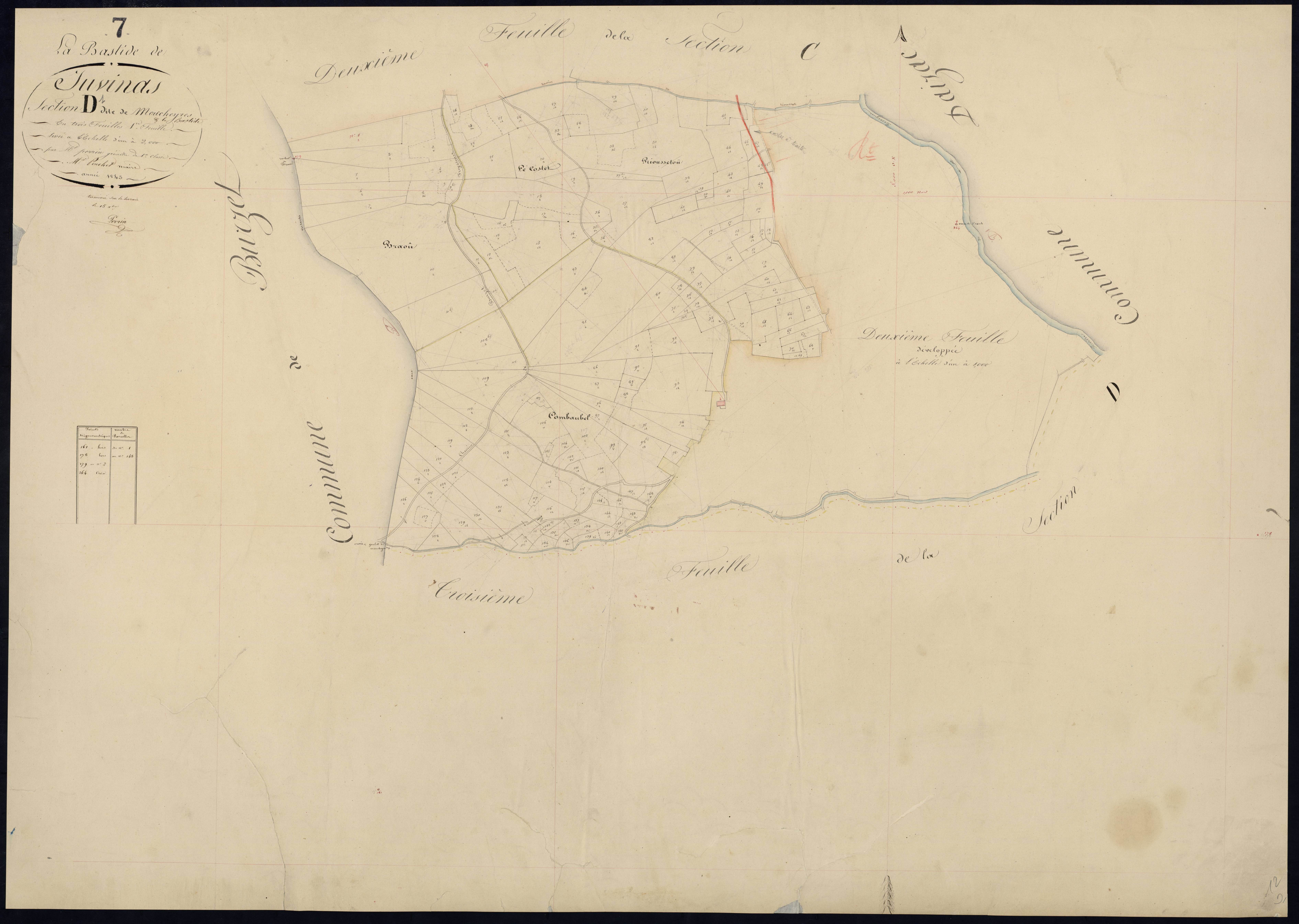 Labastide-sur-Besorgues - Section D - Feuillet 1