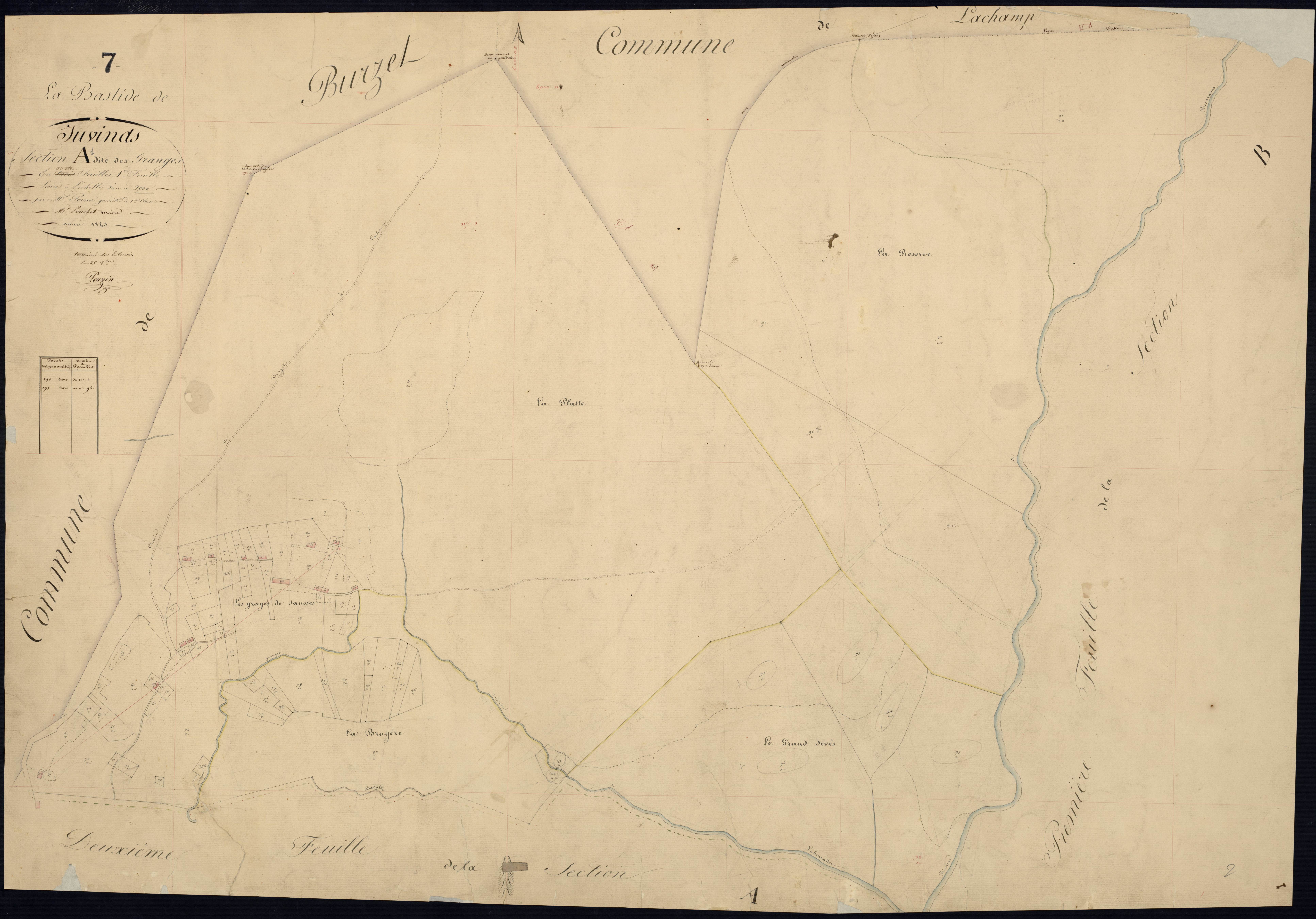 Labastide-sur-Besorgues - Section A - Feuillet 1
