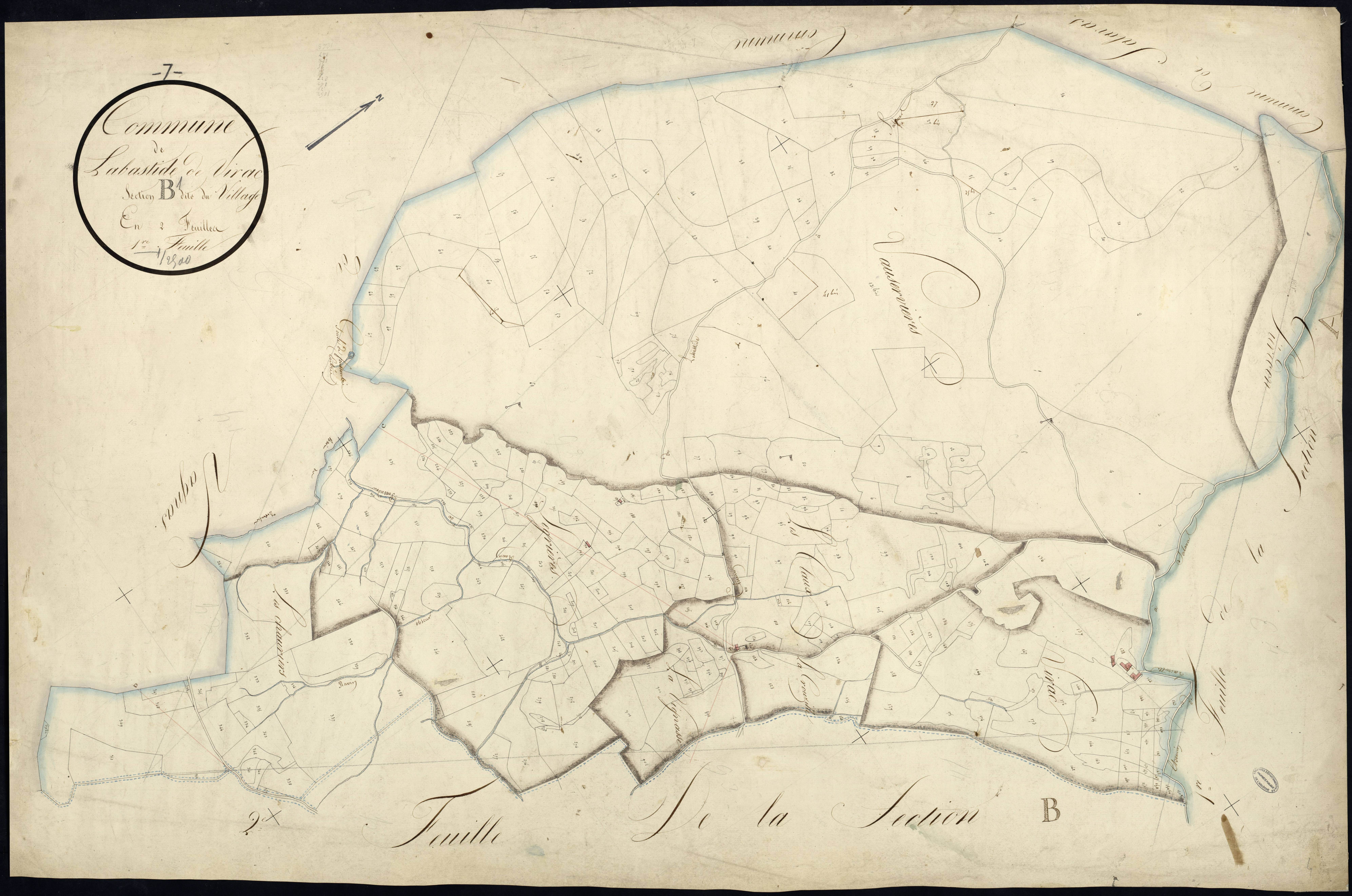 Labastide-de-Virac - Section B - Feuillet 1