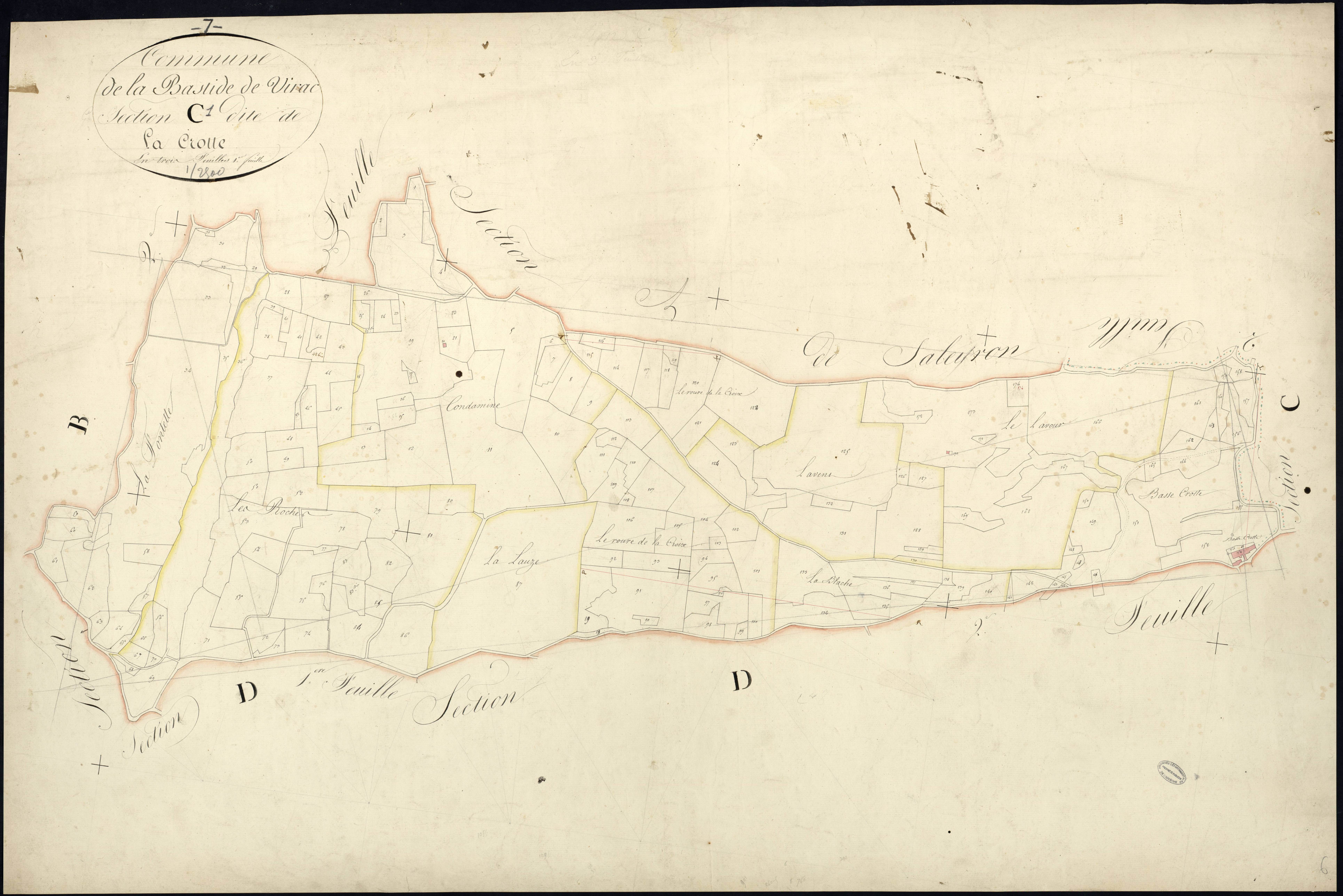 Labastide-de-Virac - Section C - Feuillet 1