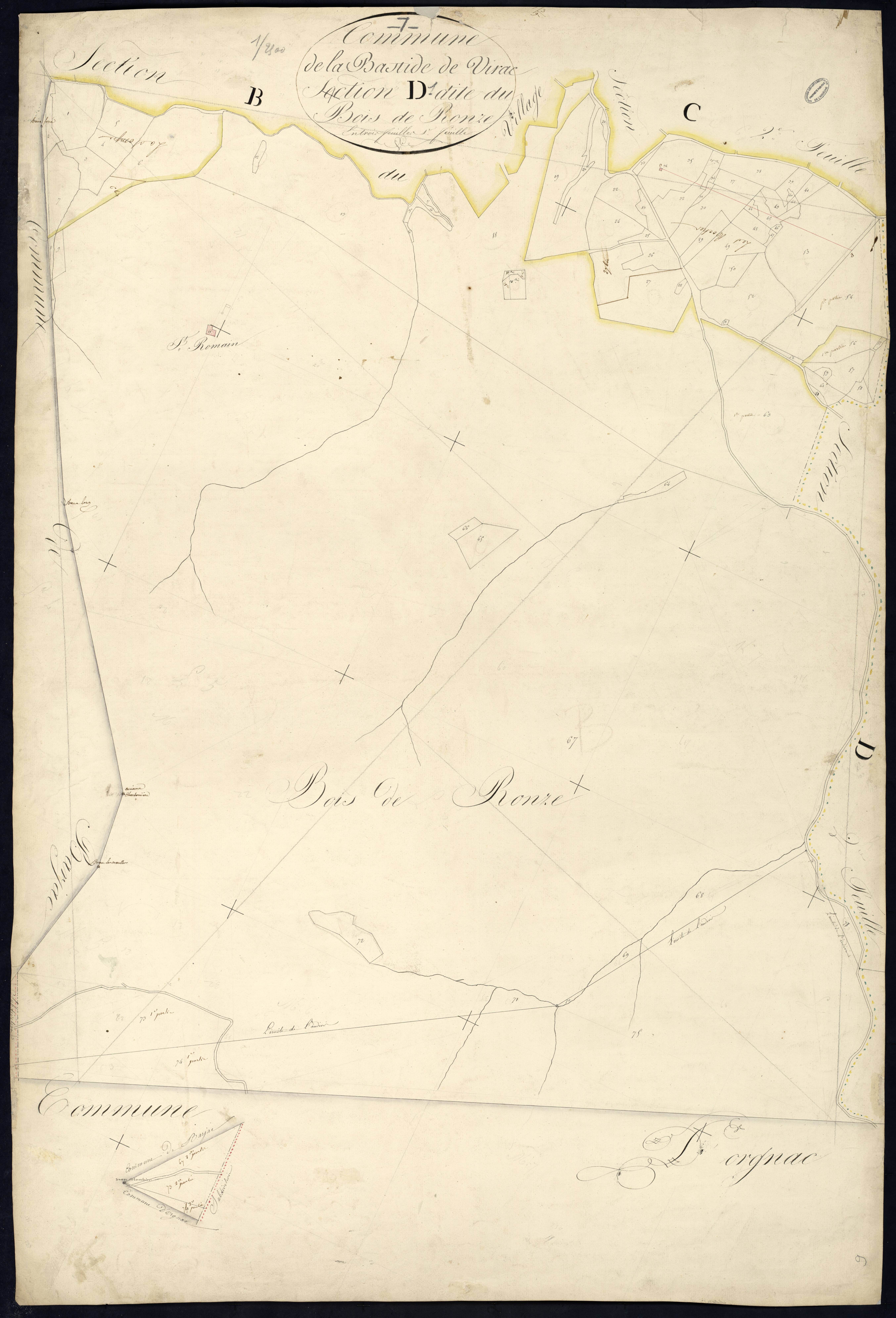 Labastide-de-Virac - Section D - Feuillet 1