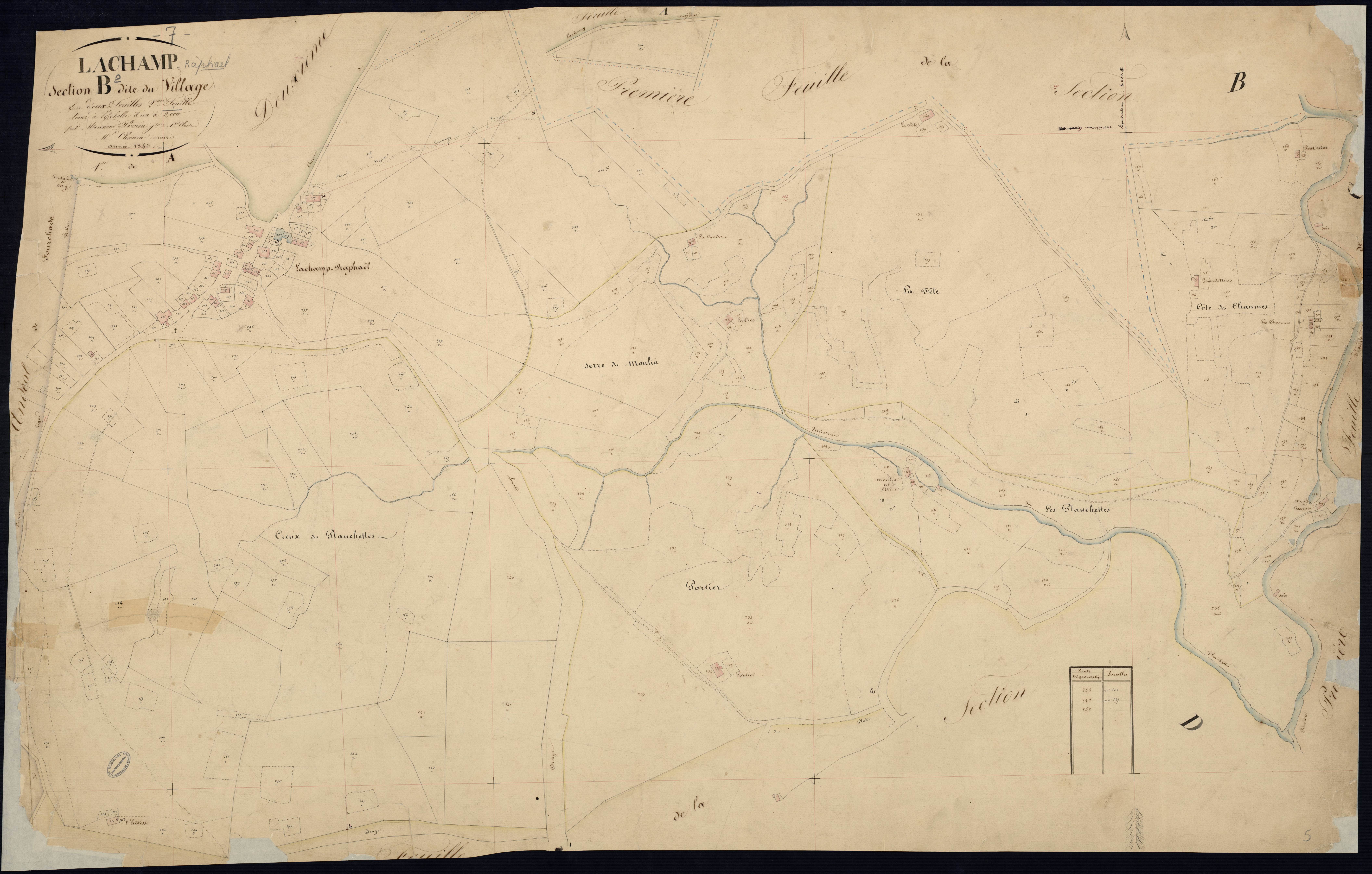 Lachamp-Raphaël - Section B - Feuillet 2