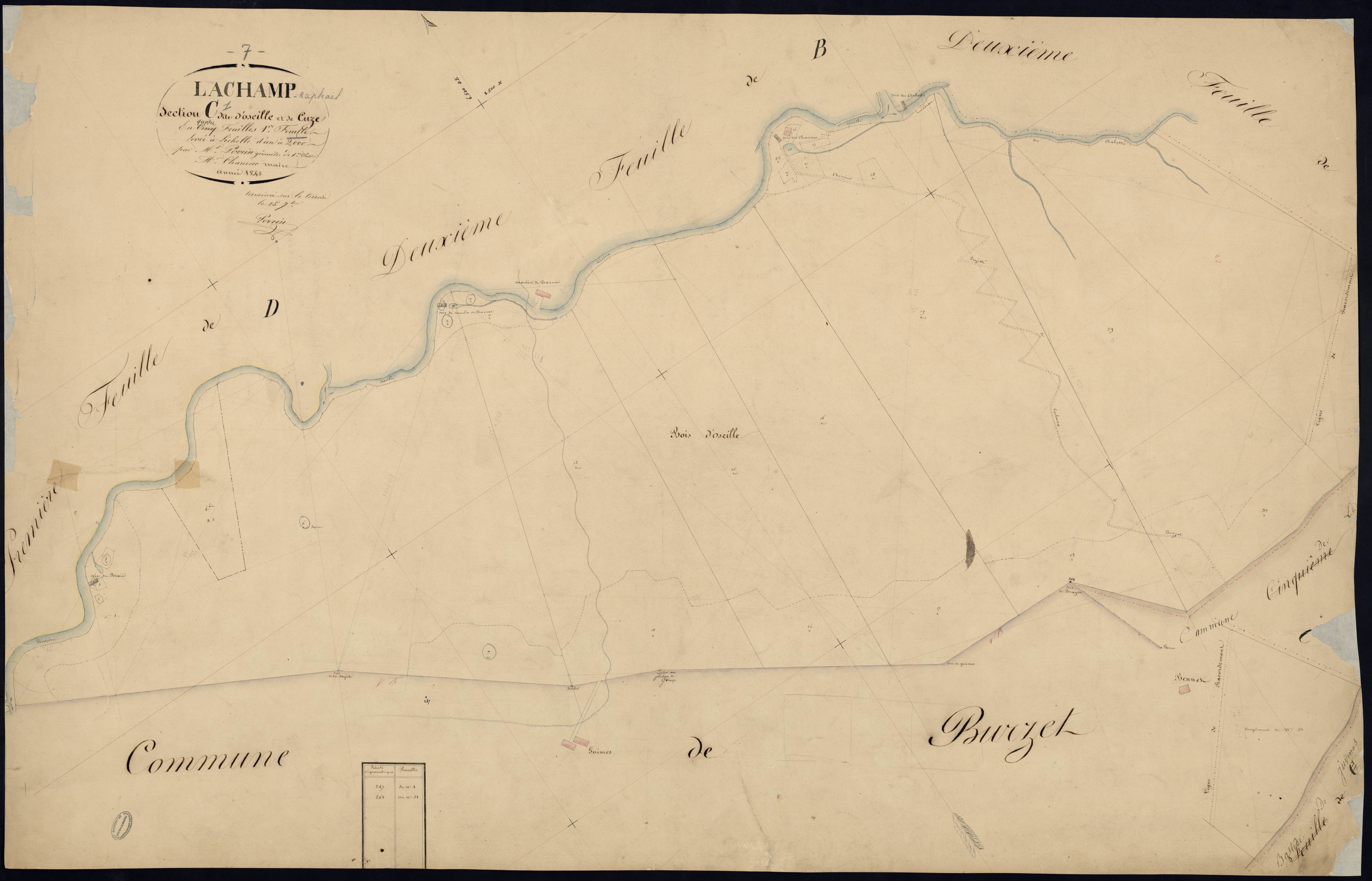 Lachamp-Raphaël - Section C - Feuillet 1