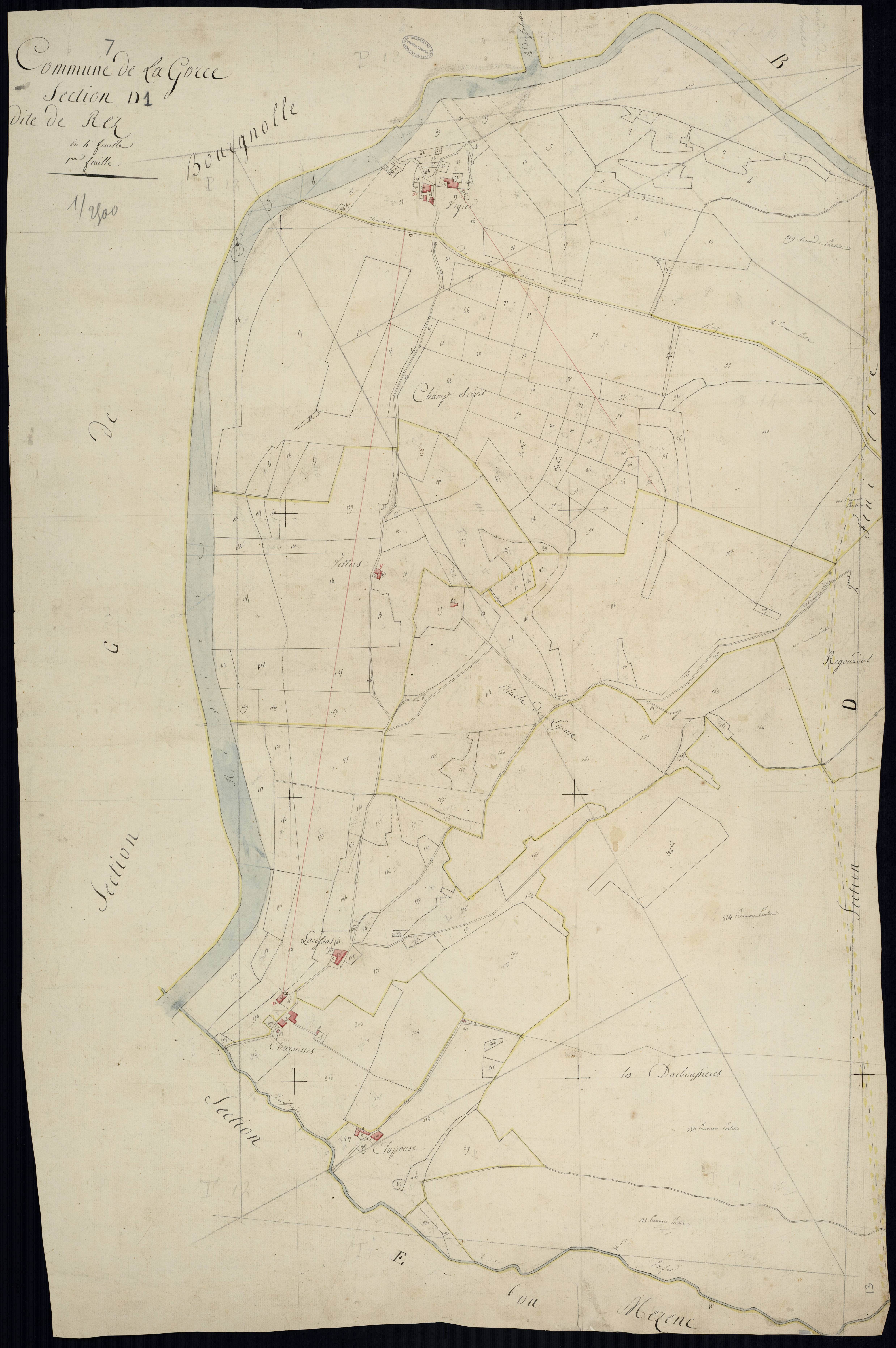 Lagorce - Section D - Feuillet 1