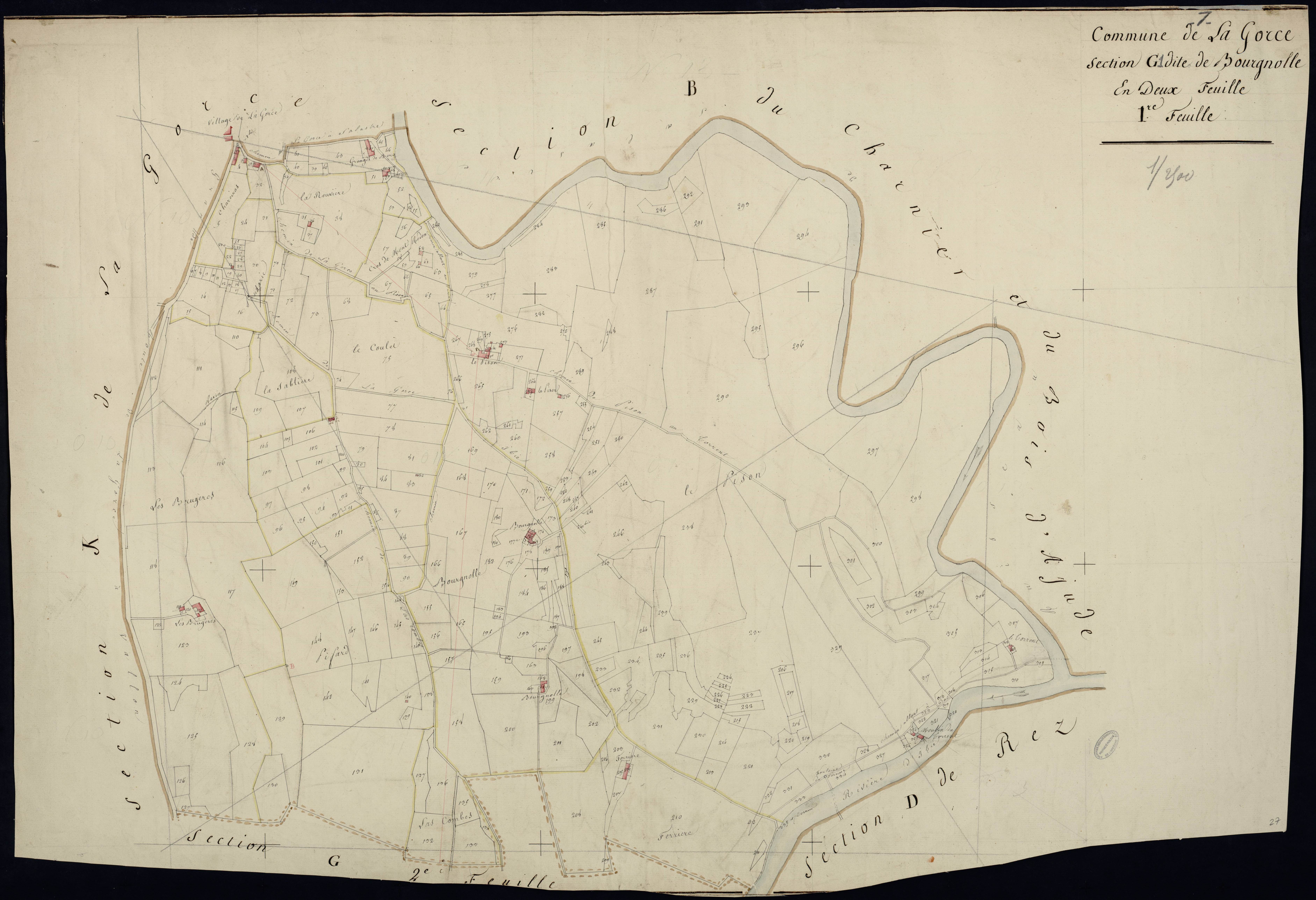 Lagorce - Section G - Feuillet 1